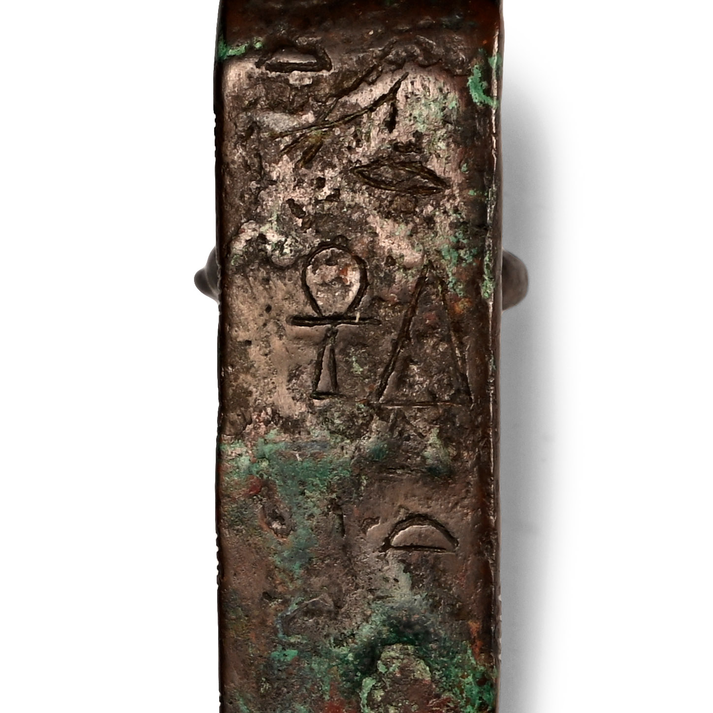 Very Large Egyptian Bronze Oxyrhynchus Fish of Per-Medjed with Hieroglyphic Inscription