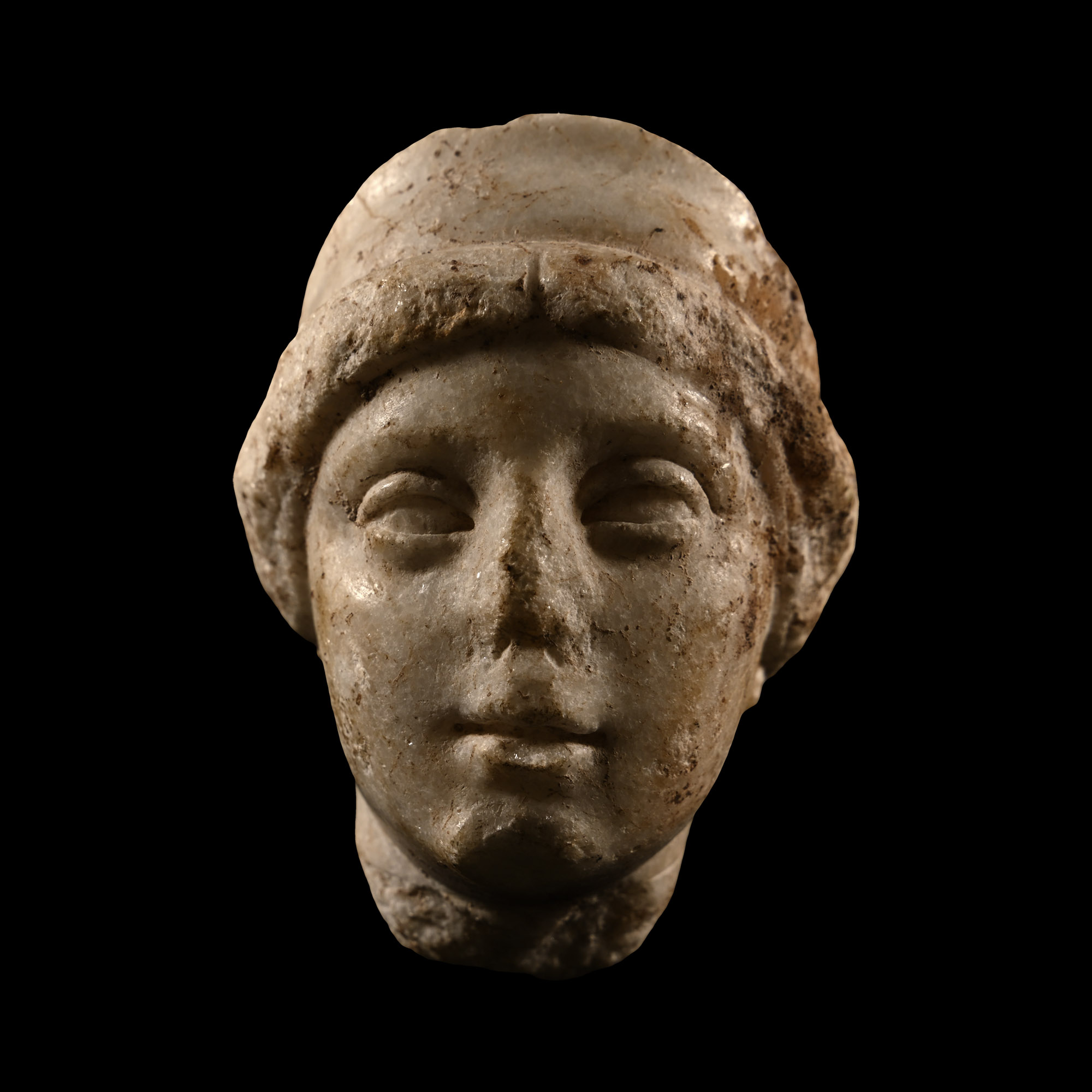 Hellenistic Marble Head of a Woman