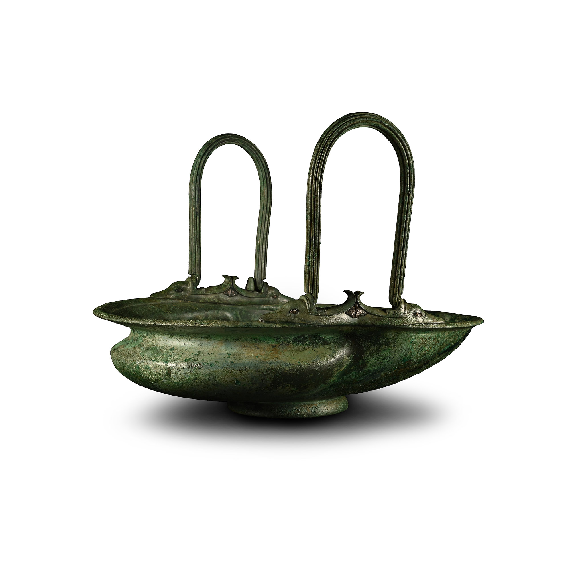 Roman Bronze Basket-Vase