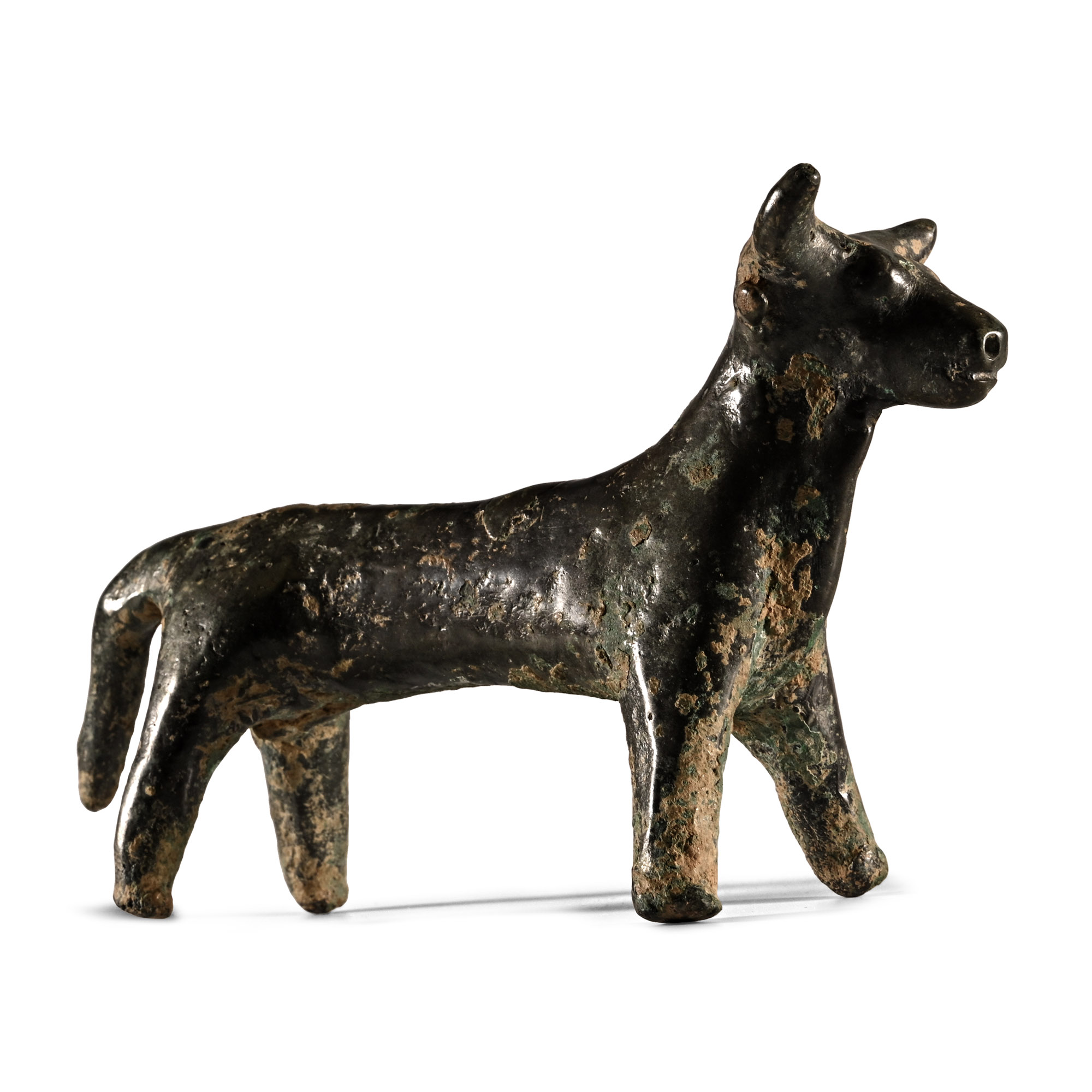Large Western Asiatic Bronze Figure of a Bull