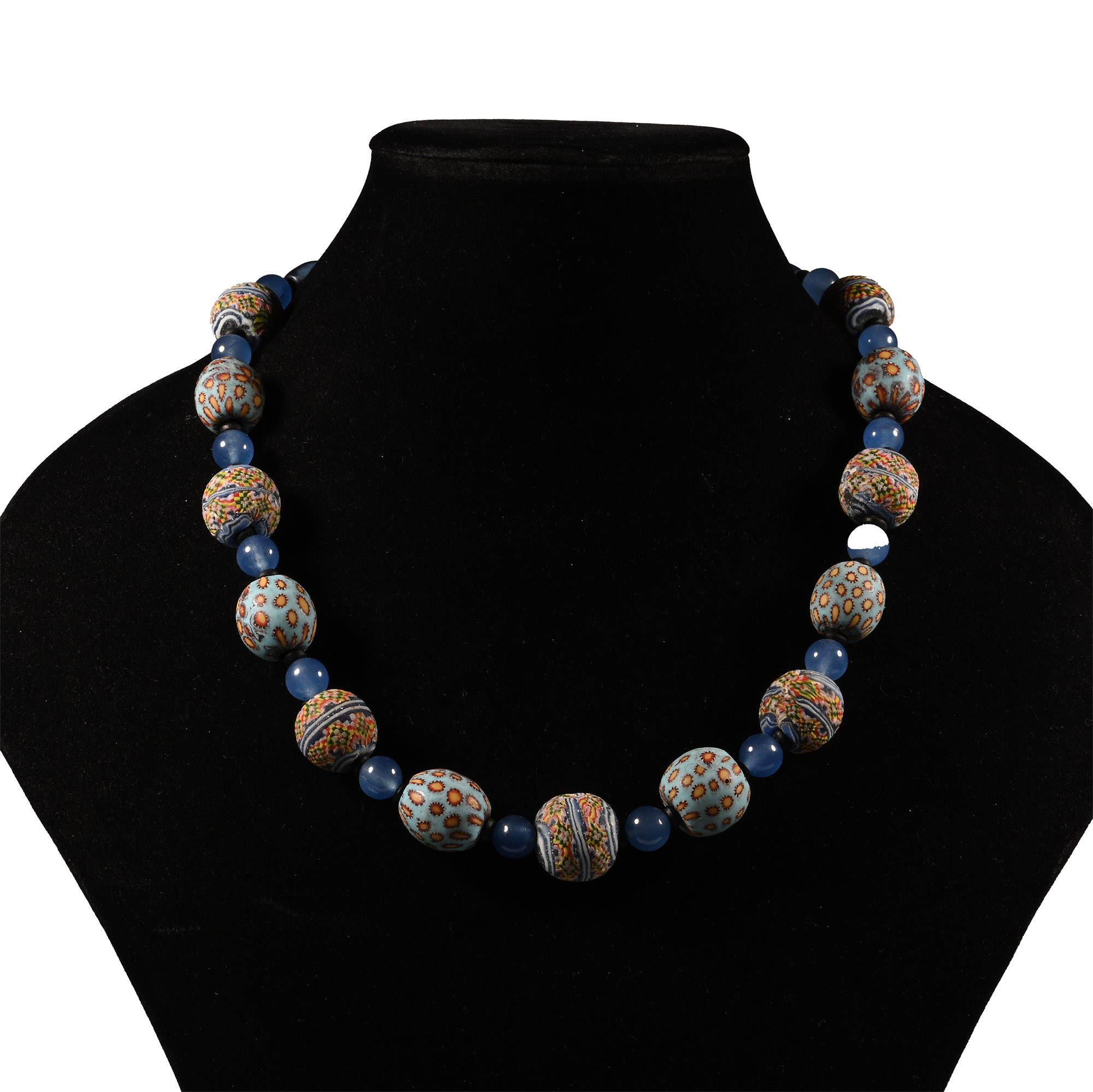 Western Asiatic Style Millefiori Glass Bead Necklace