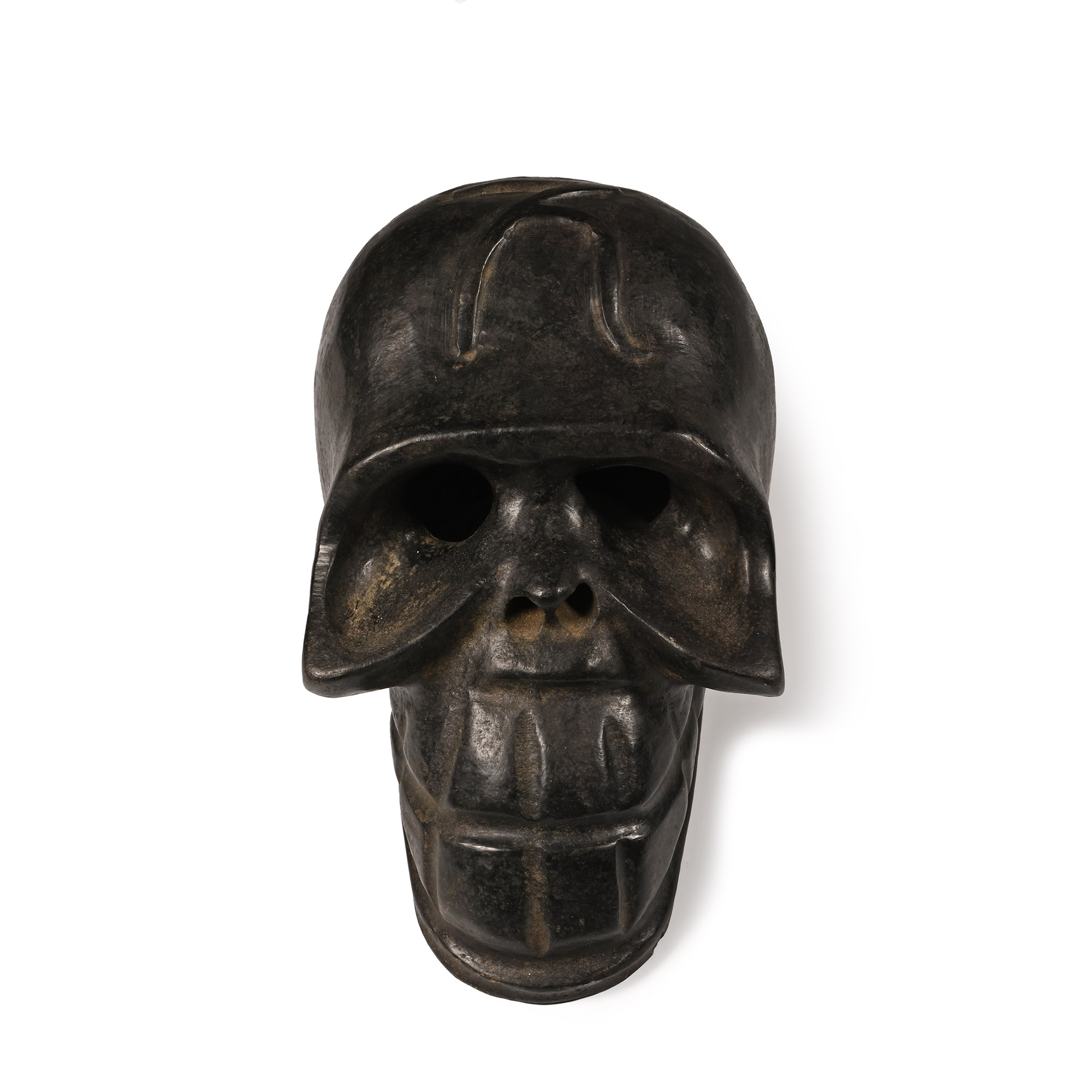 Tibetan Buddhist Carved Stone Skull