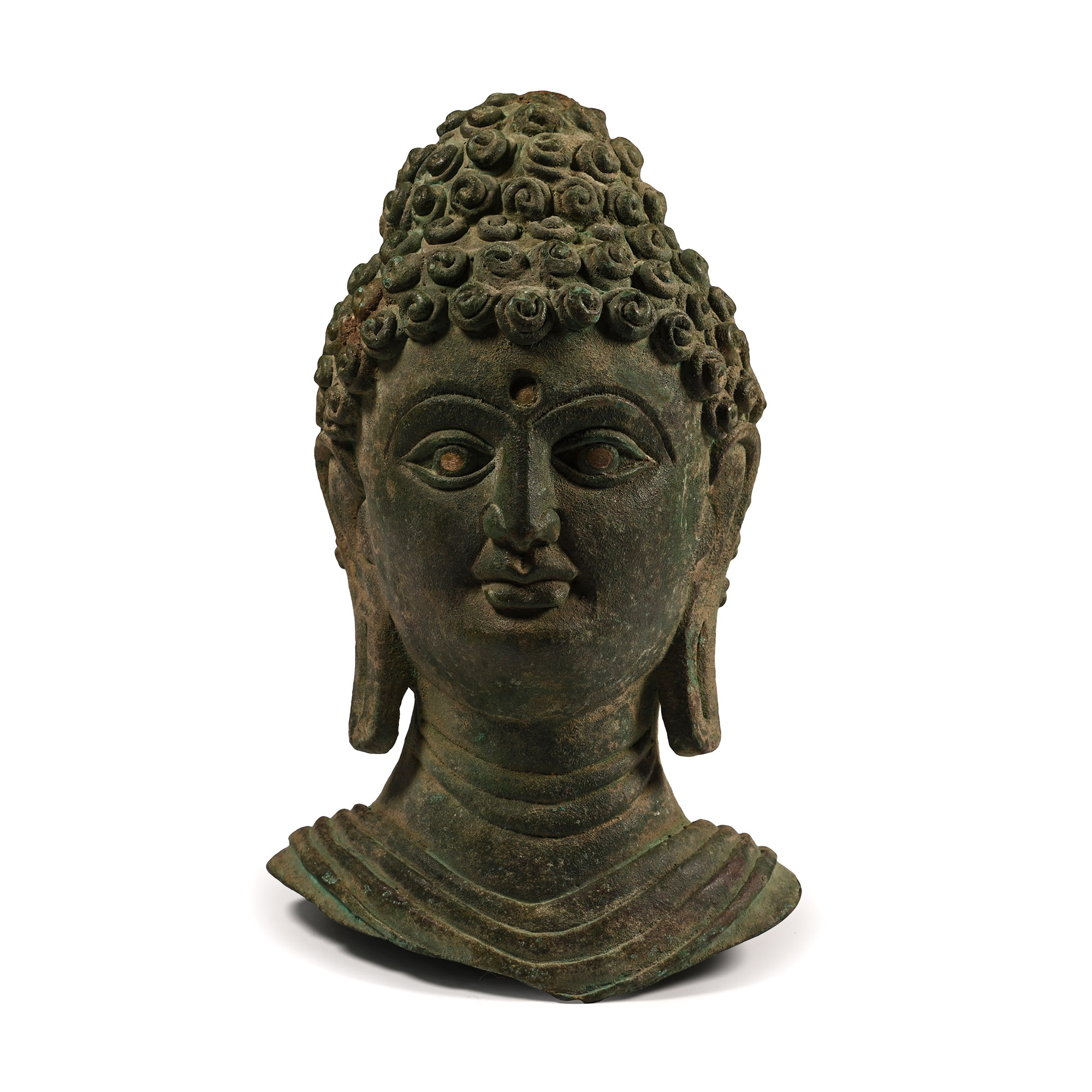 Chinese Style Bronze Head of Buddha