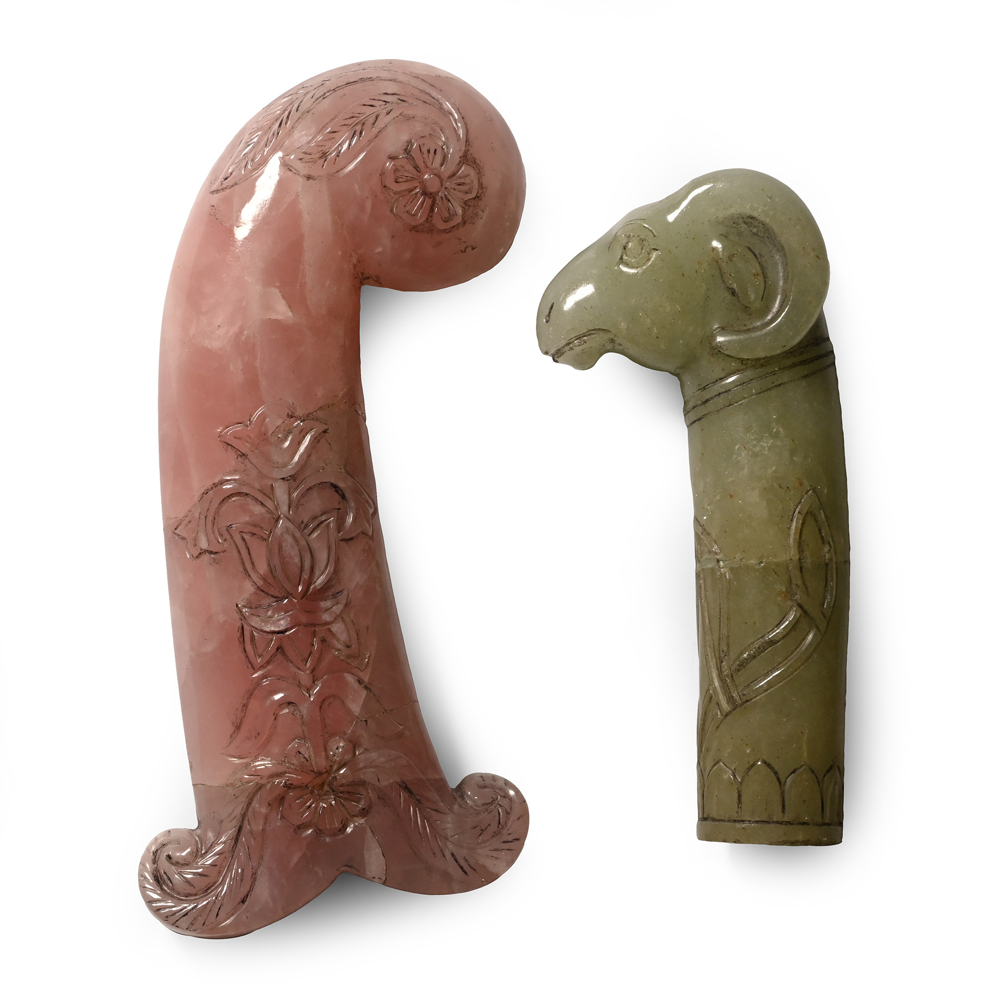 Indian Style Stone Dagger Handle Group