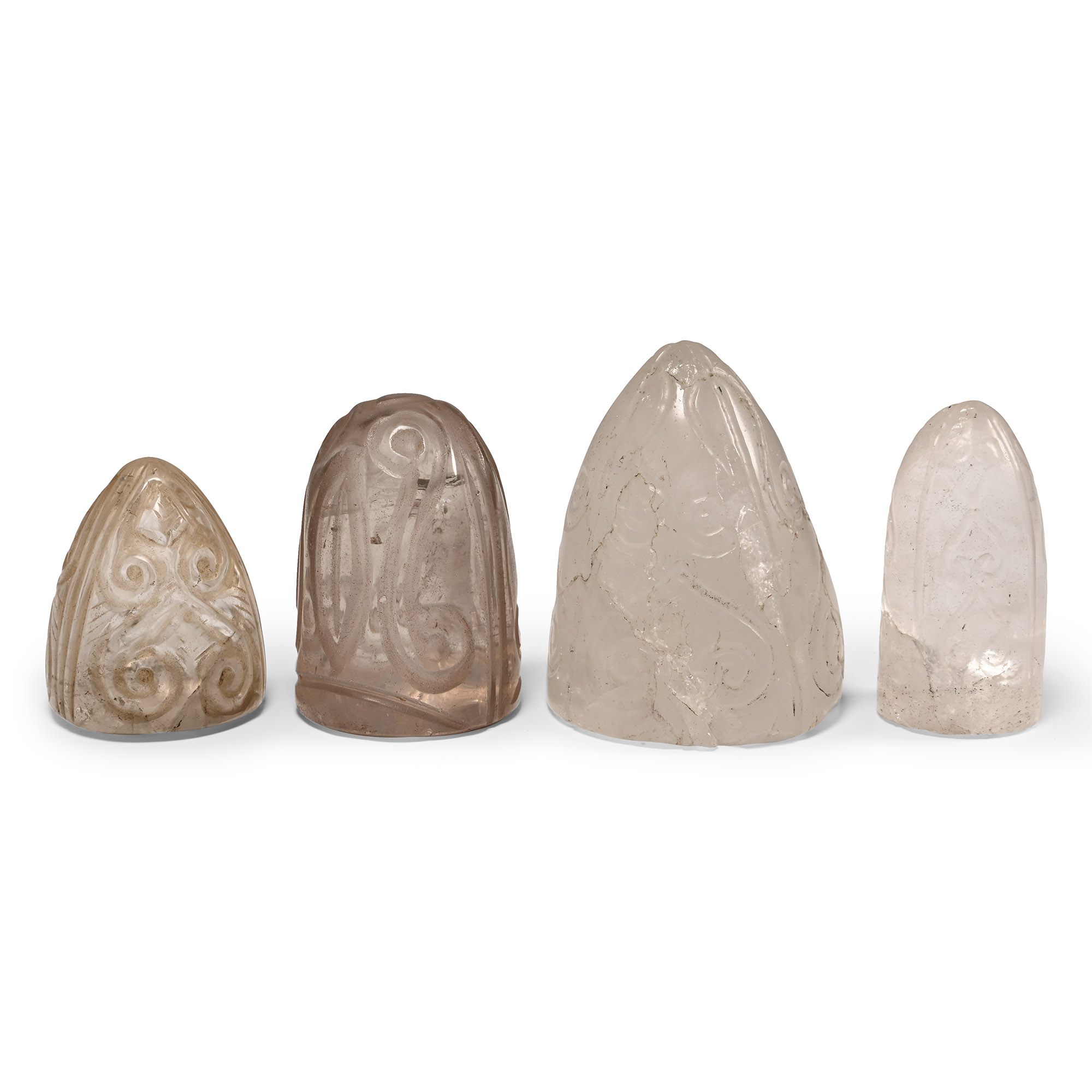 Western Asiatic Style Rock Crystal Gaming Piece Group
