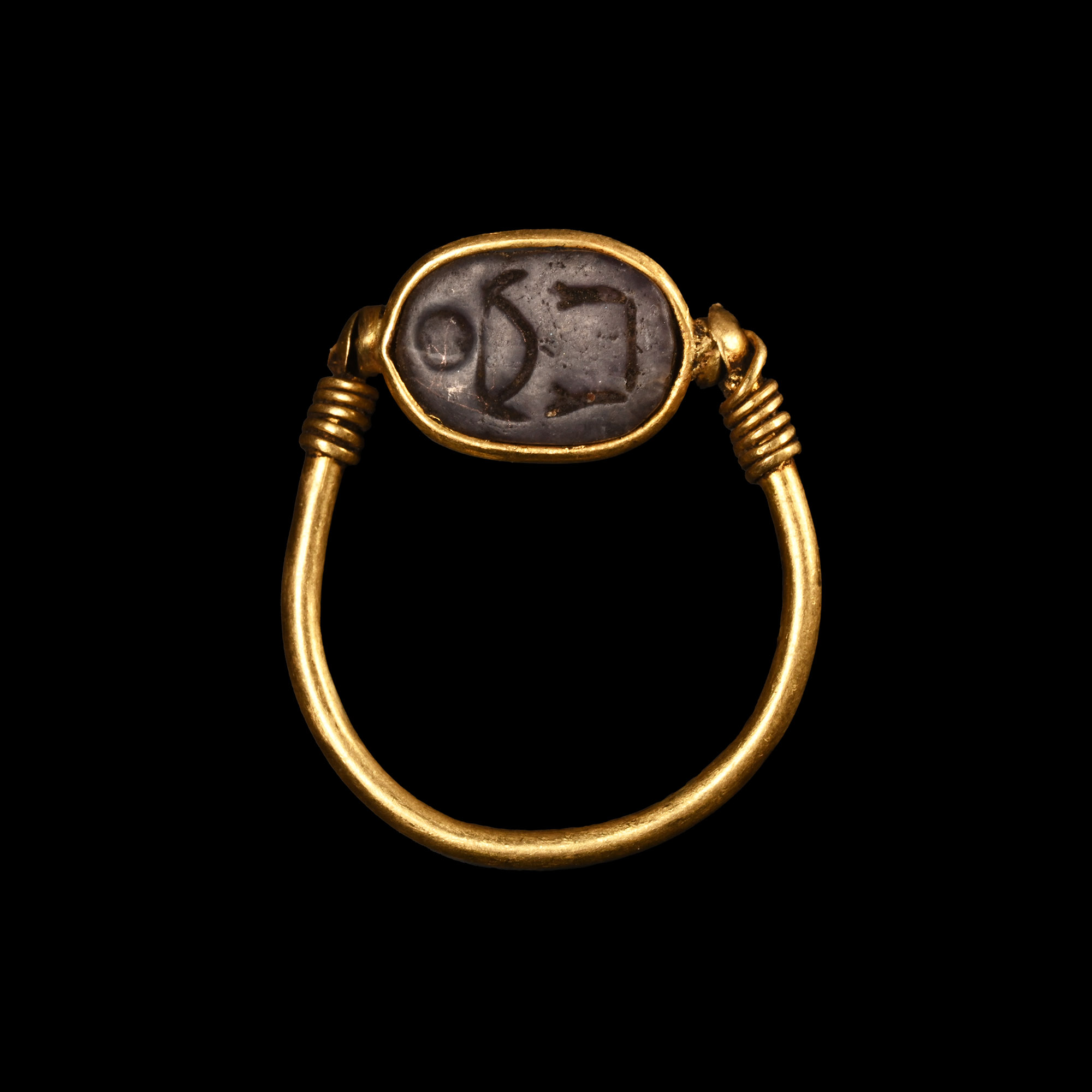 Egyptian Style Swivel Ring with Scarab