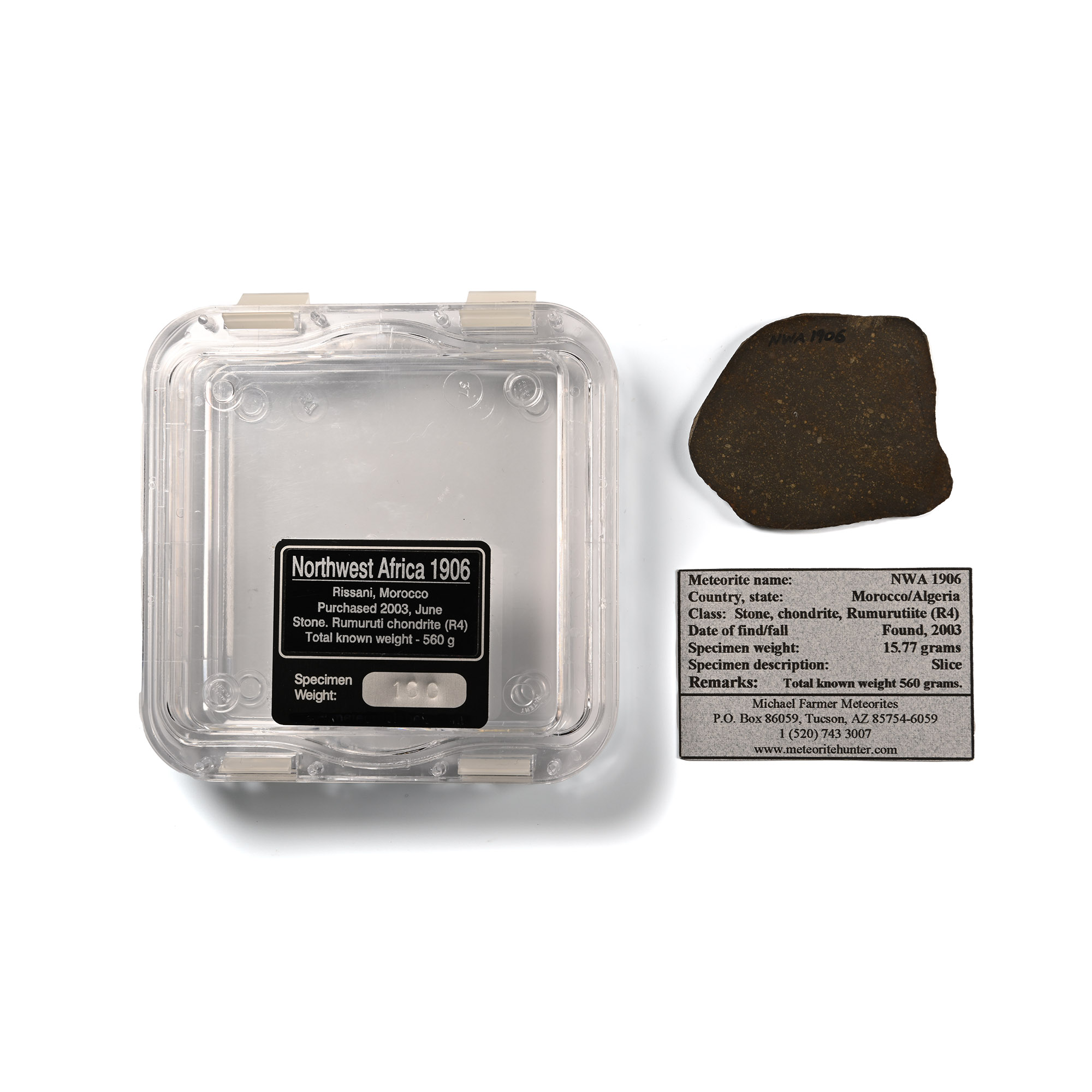 Rumuruti Chondrite R4 Meteorite Polished Slice