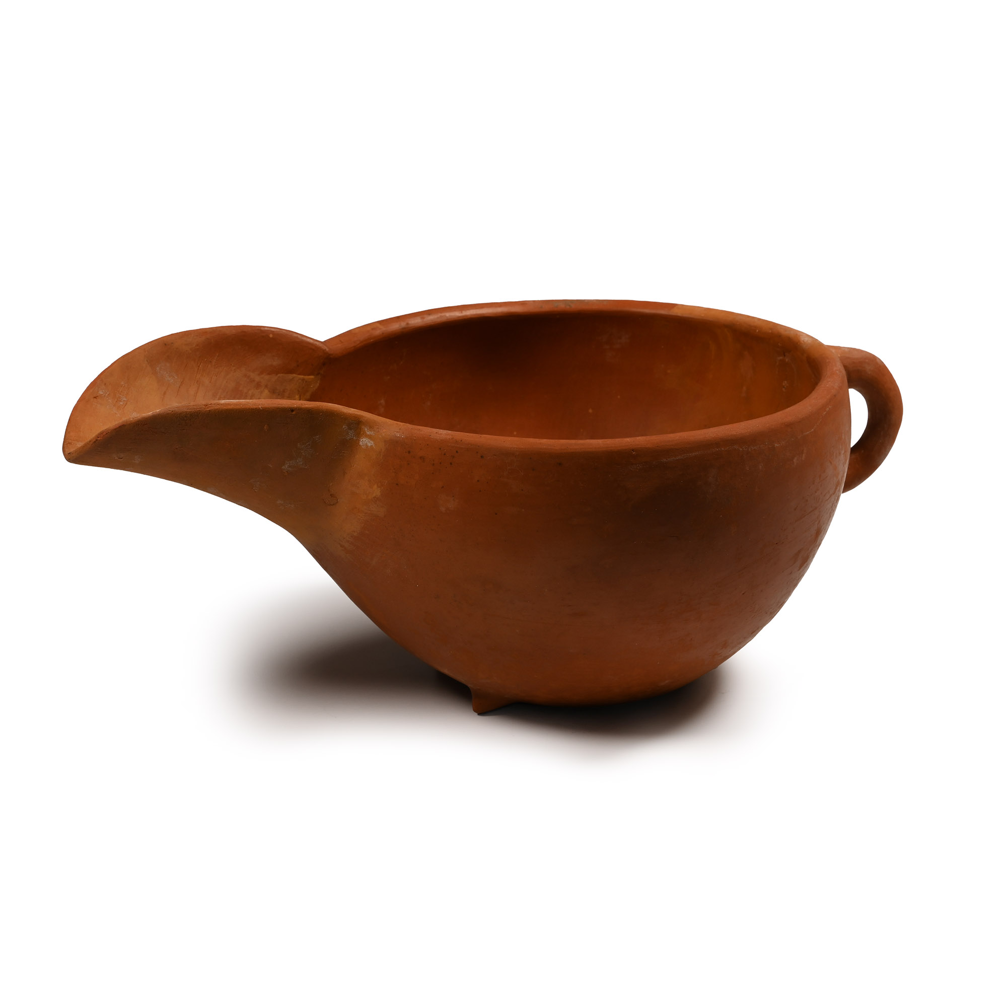 Amlash Terracotta Vessel with Wide Spout