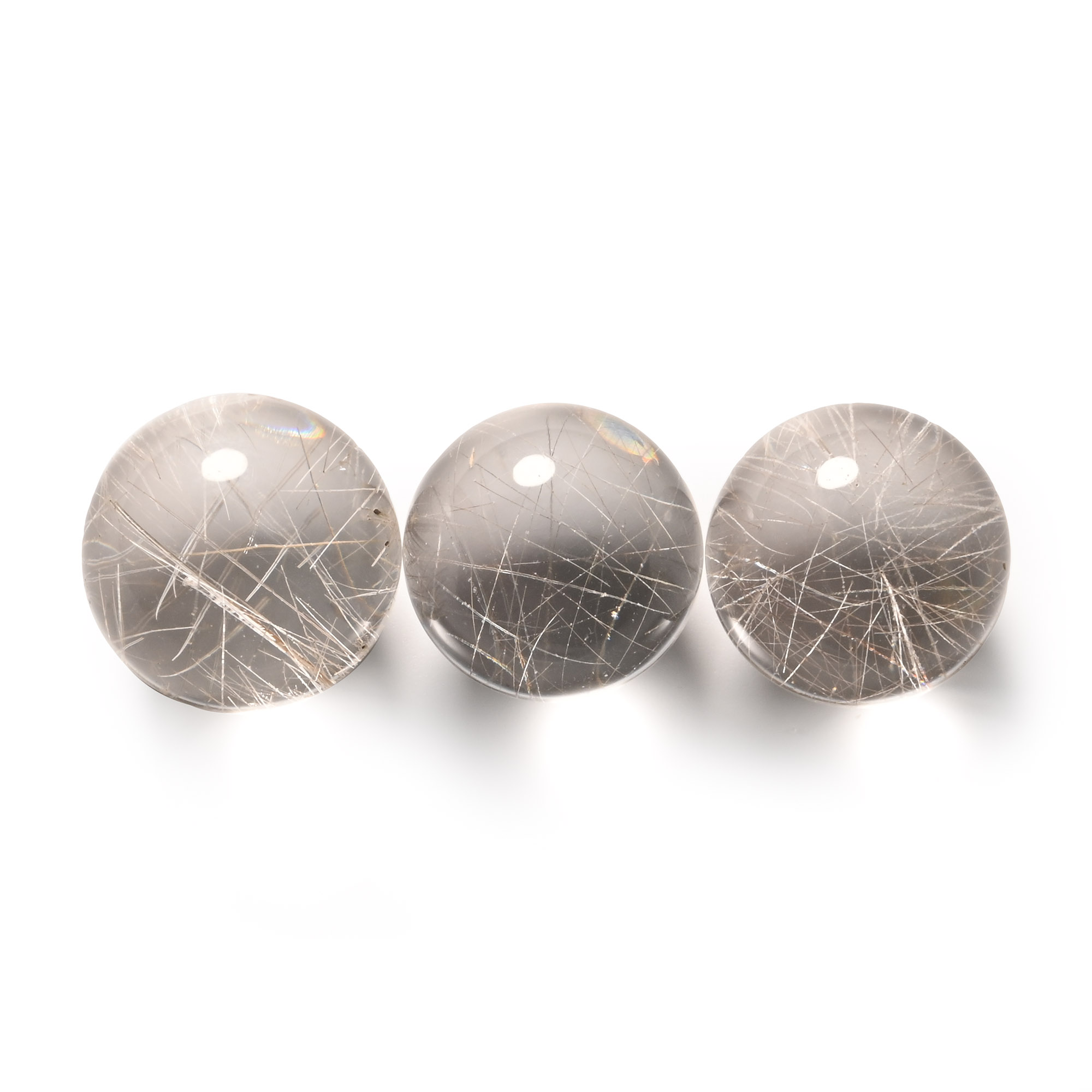 Polished Rutilated Quartz Sphere Group