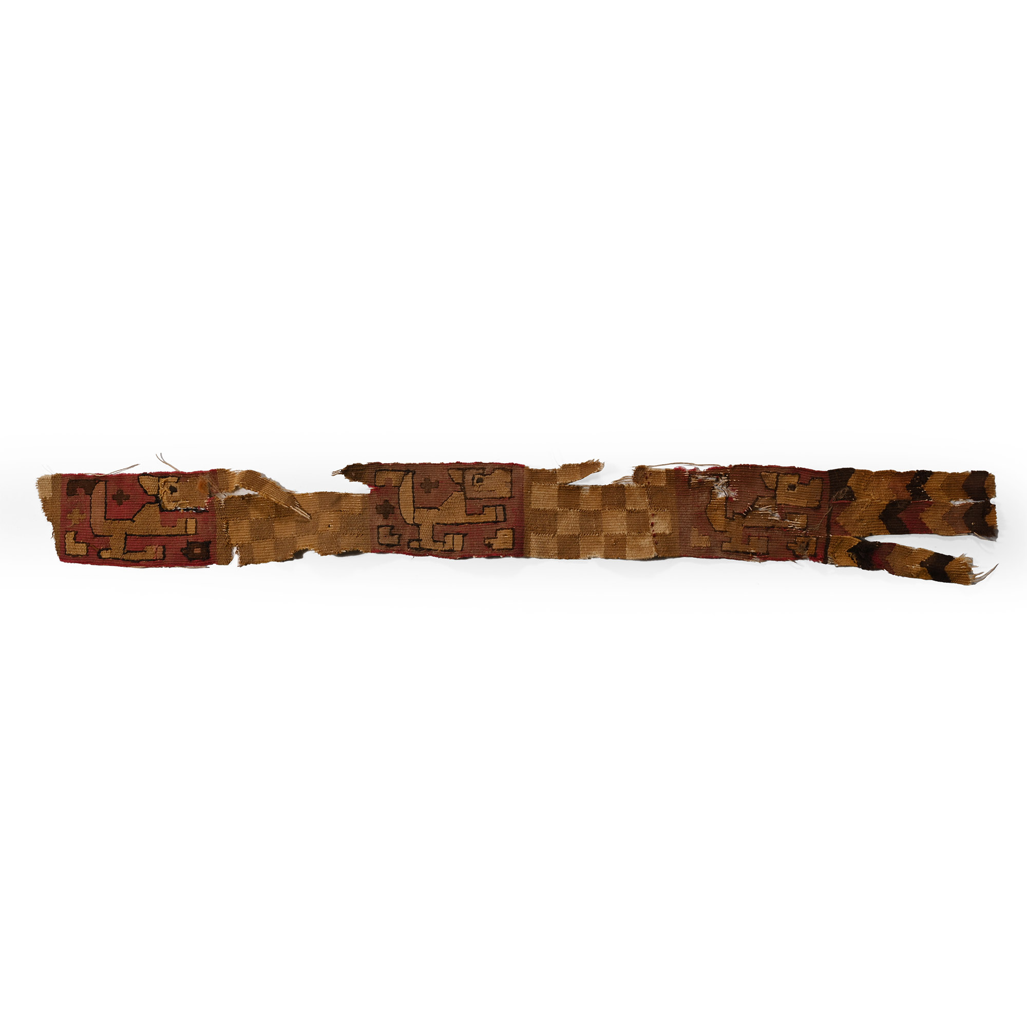 Pre-Columbian Inca Woven Fabric with Dogs