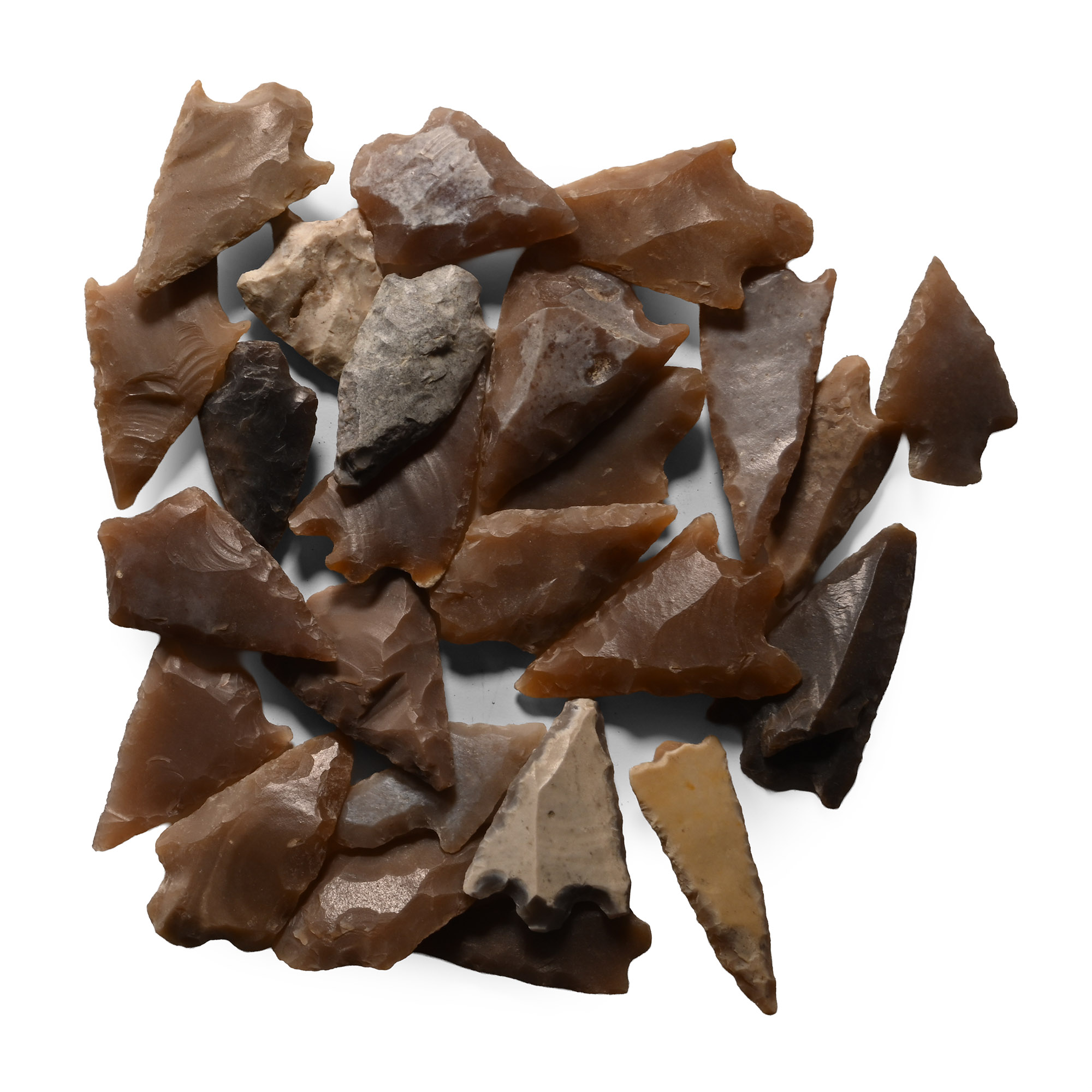 Stone Age Barbed and Tanged Arrowhead Collection