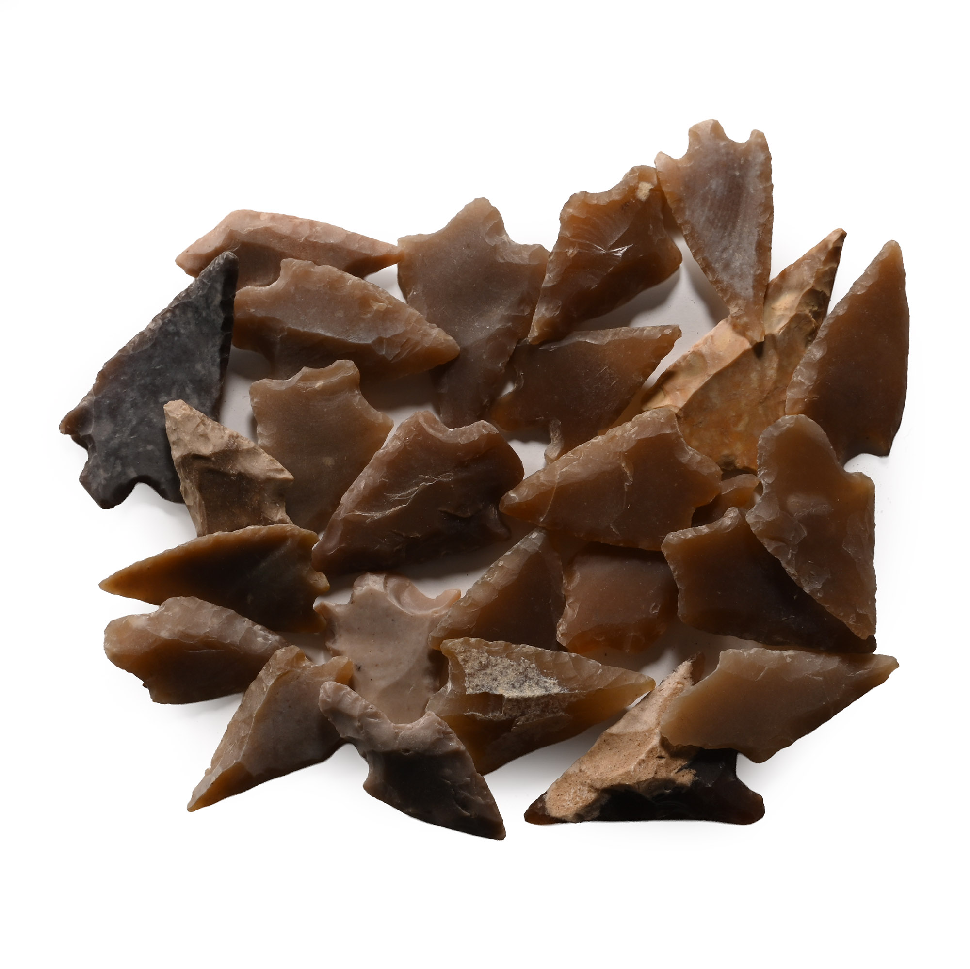 Stone Age Barbed and Tanged Arrowhead Collection