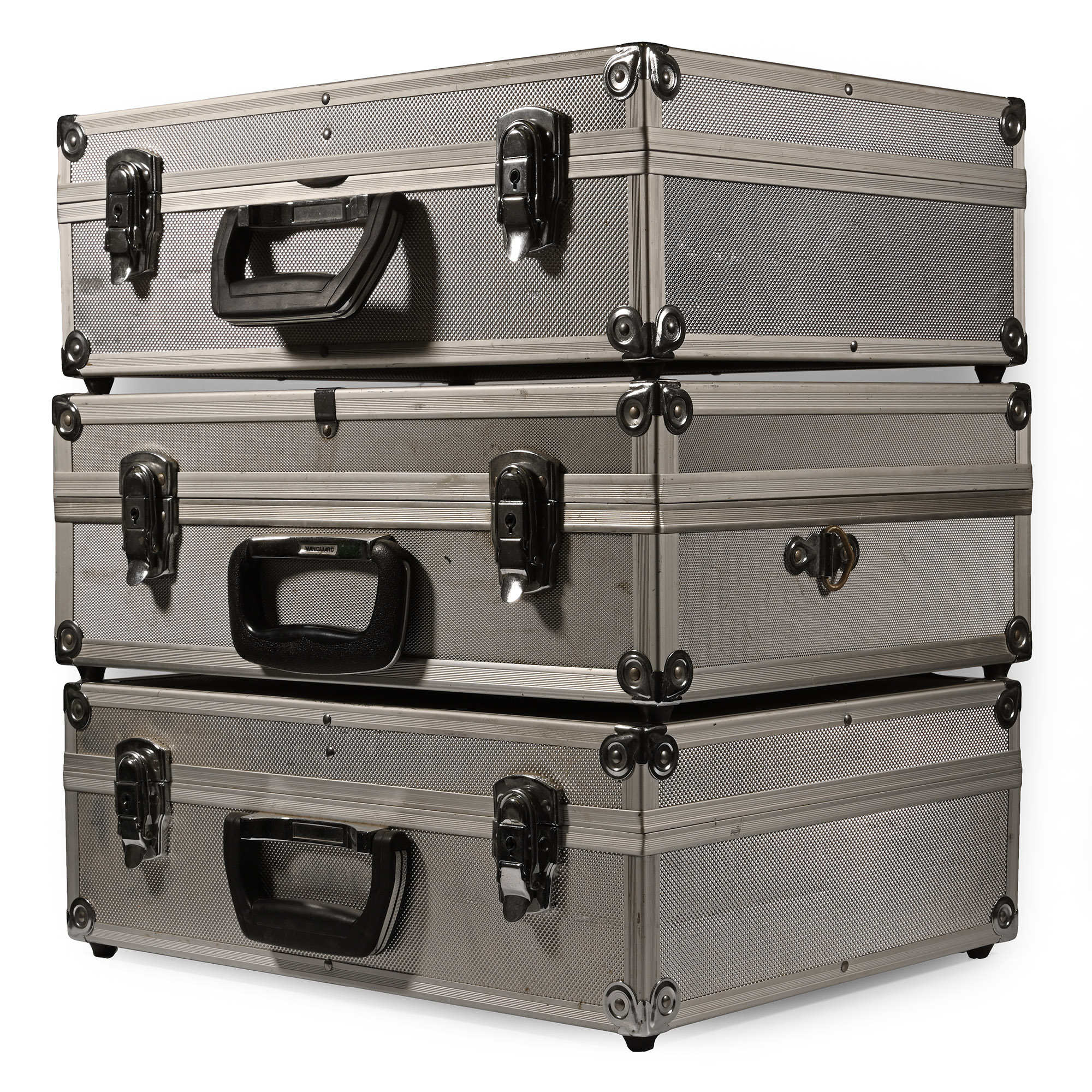 Group of Three [3] Aluminium Carry Cases