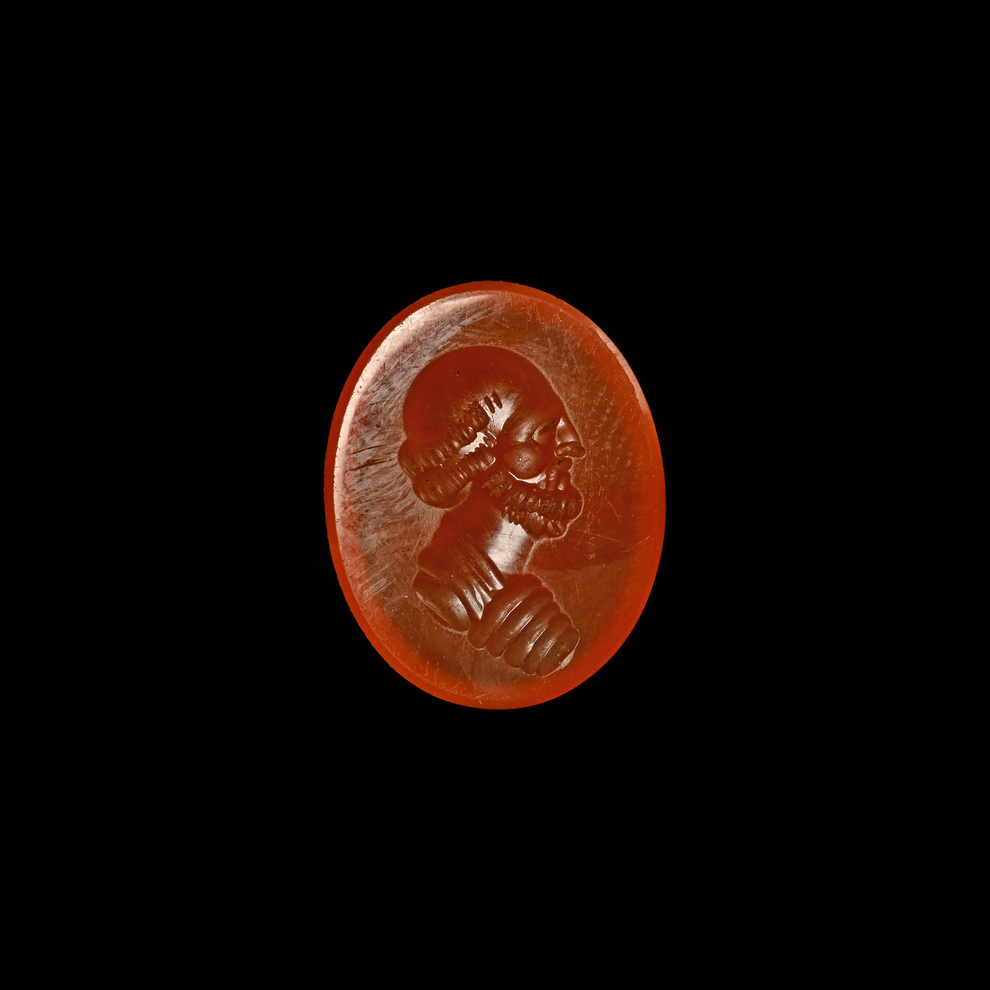 Georgian Gemstone with Portrait of a Philosopher