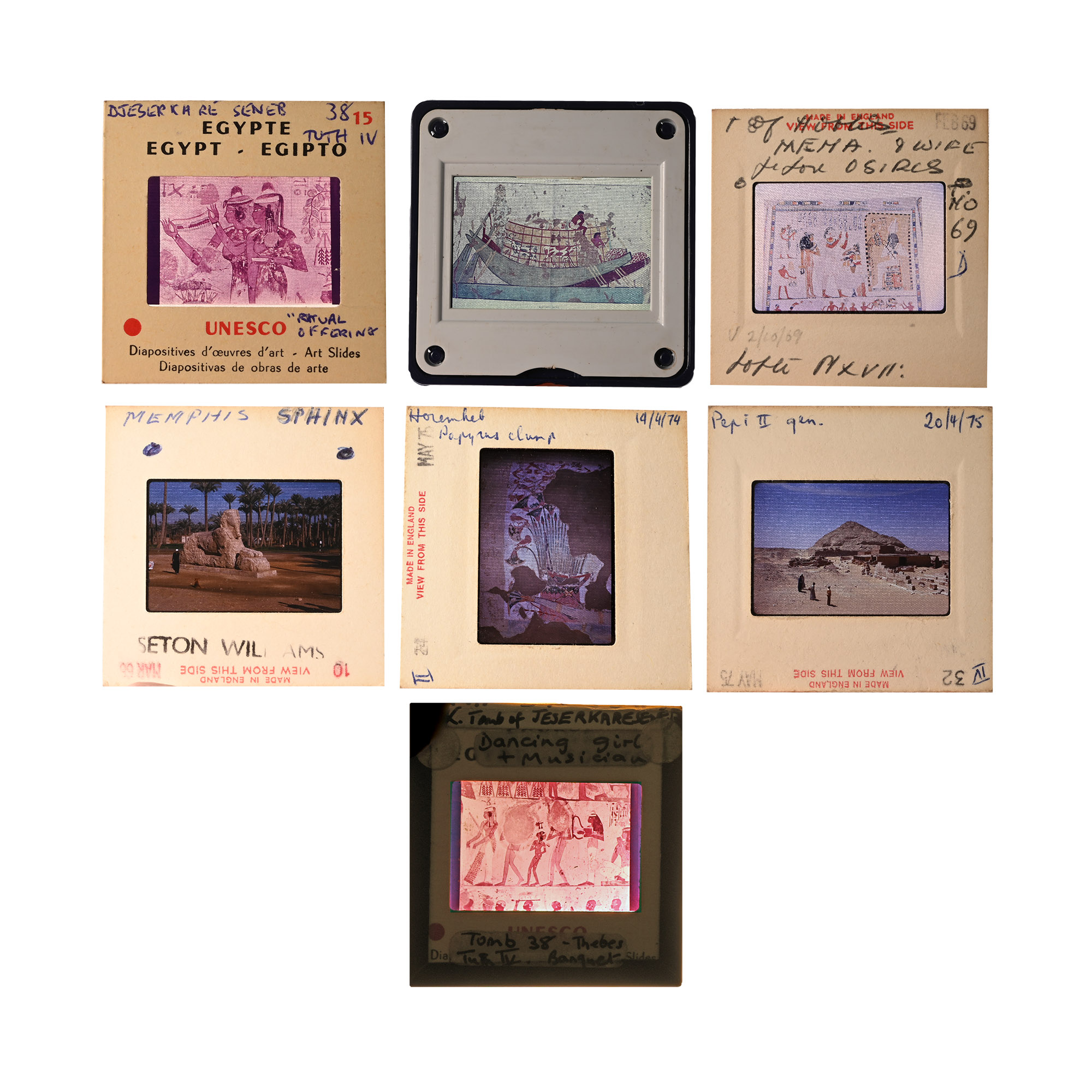 Historic Collection of 867 Slides of Archaeological Sites and Artefacts Including Other Sites in Egypt