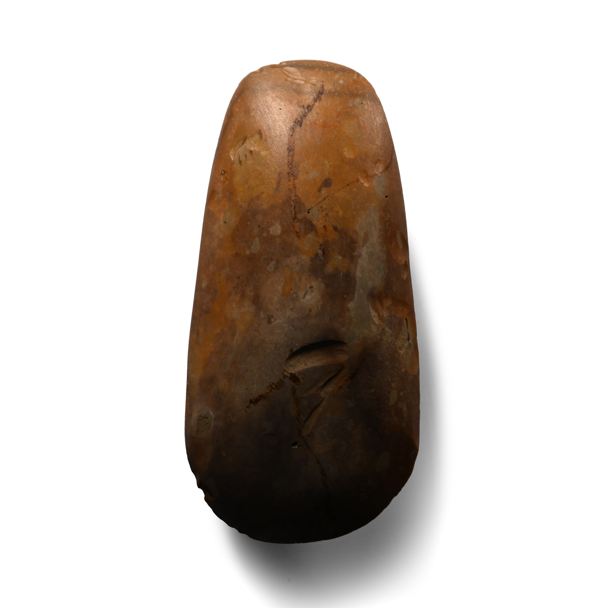 'The Greenstead Green' Stone Age Polished Brown Patinated Flint Axehead
