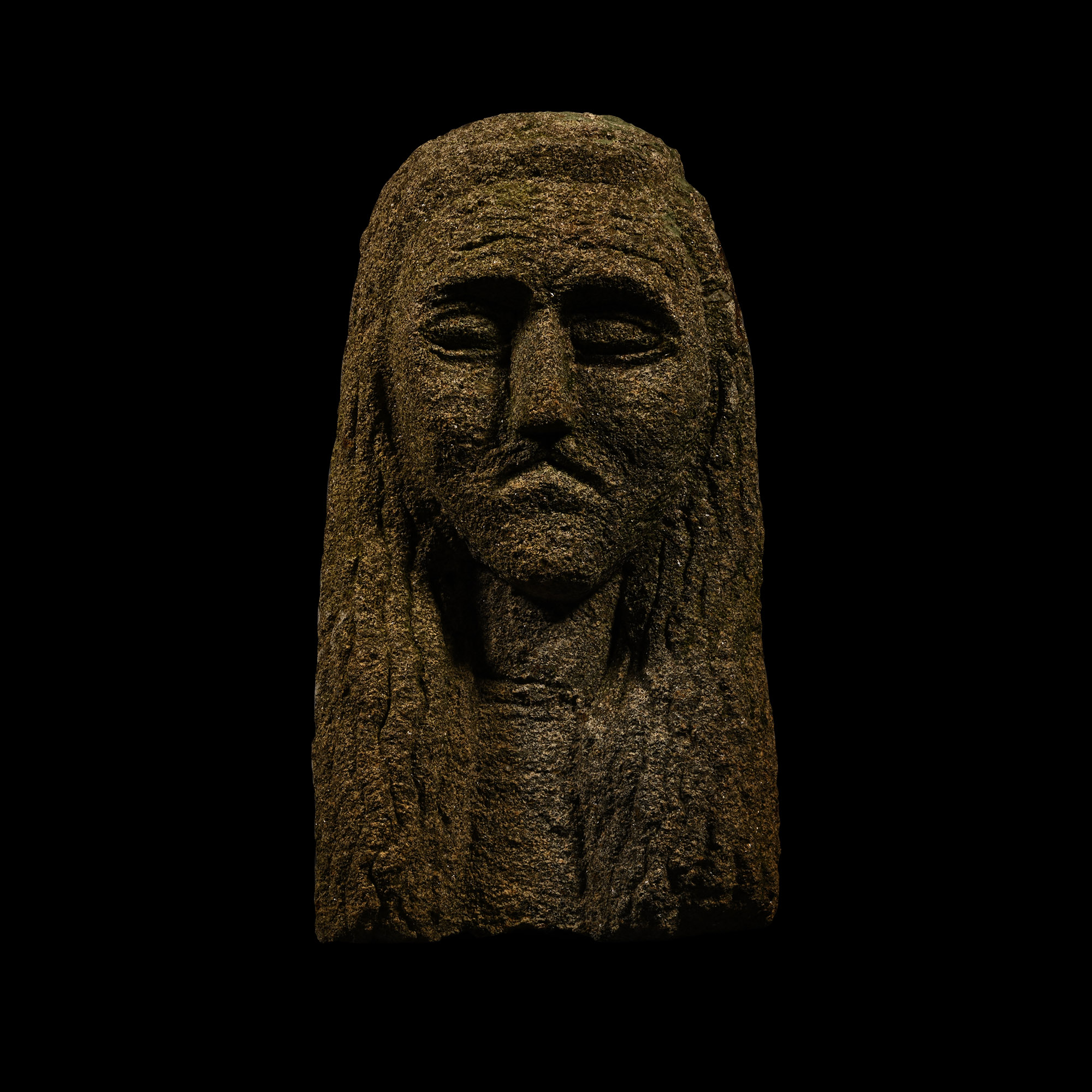 Celtic Style Stone Head