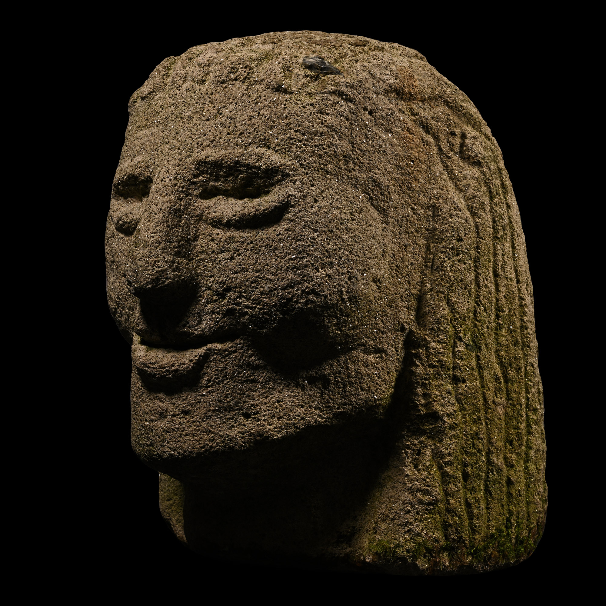 Larger Than Lifesize Celtic Style Stone Head