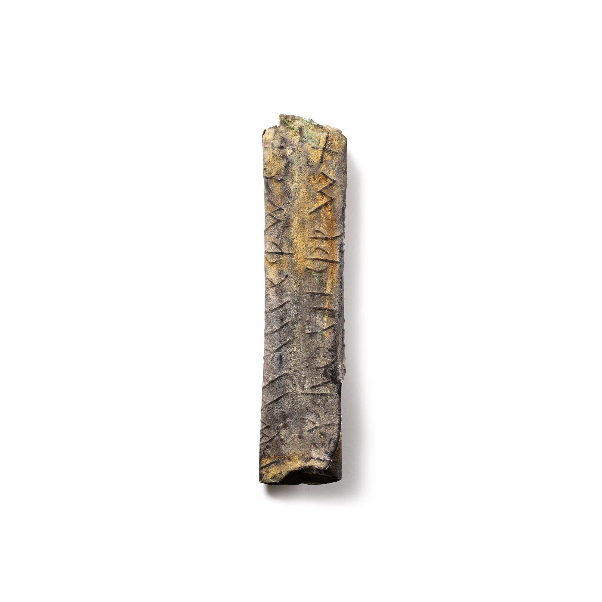 Western Asiatic Lead Scroll with Phoenician Text