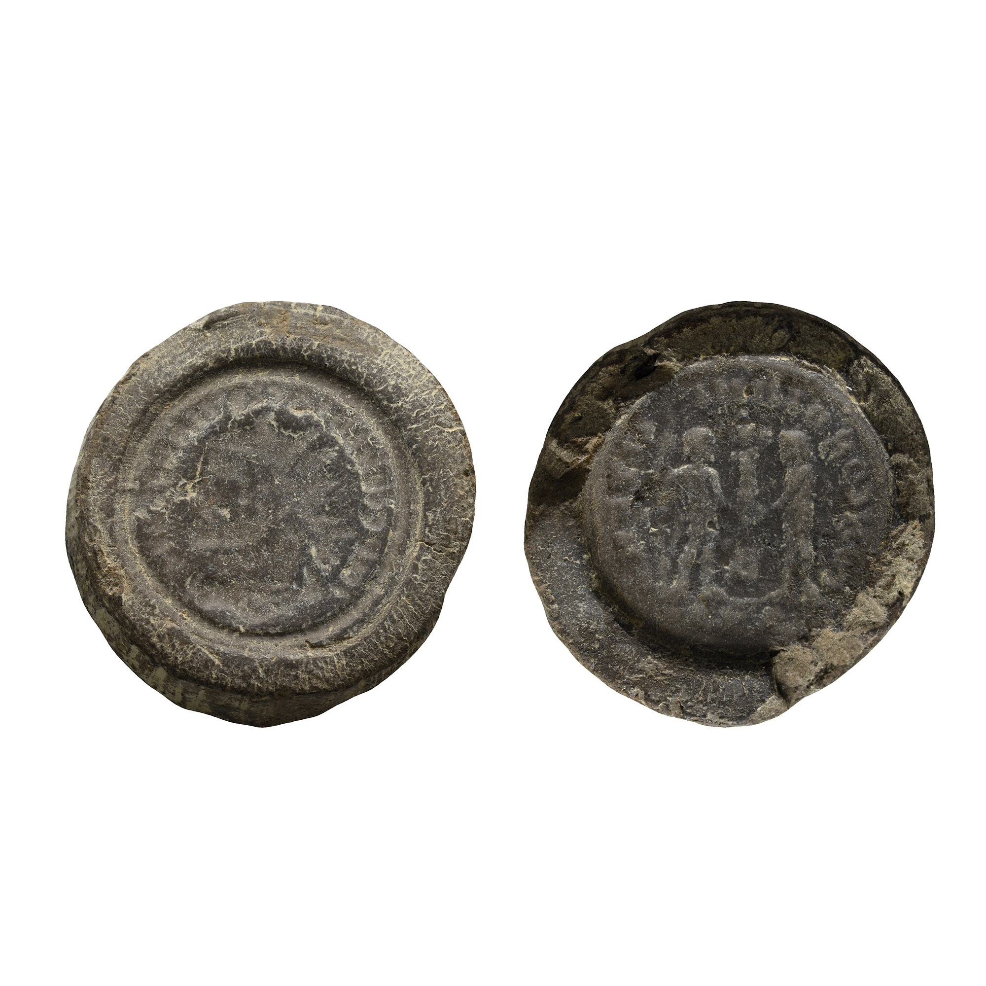 Roman Maximian Terracotta Forger's Coin Mould