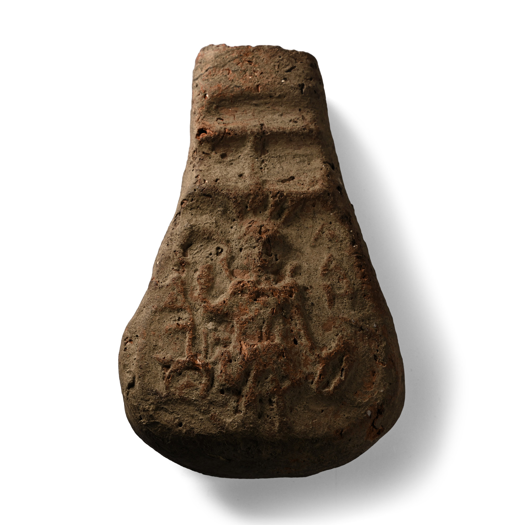 Roman Terracotta Finial with Hunter