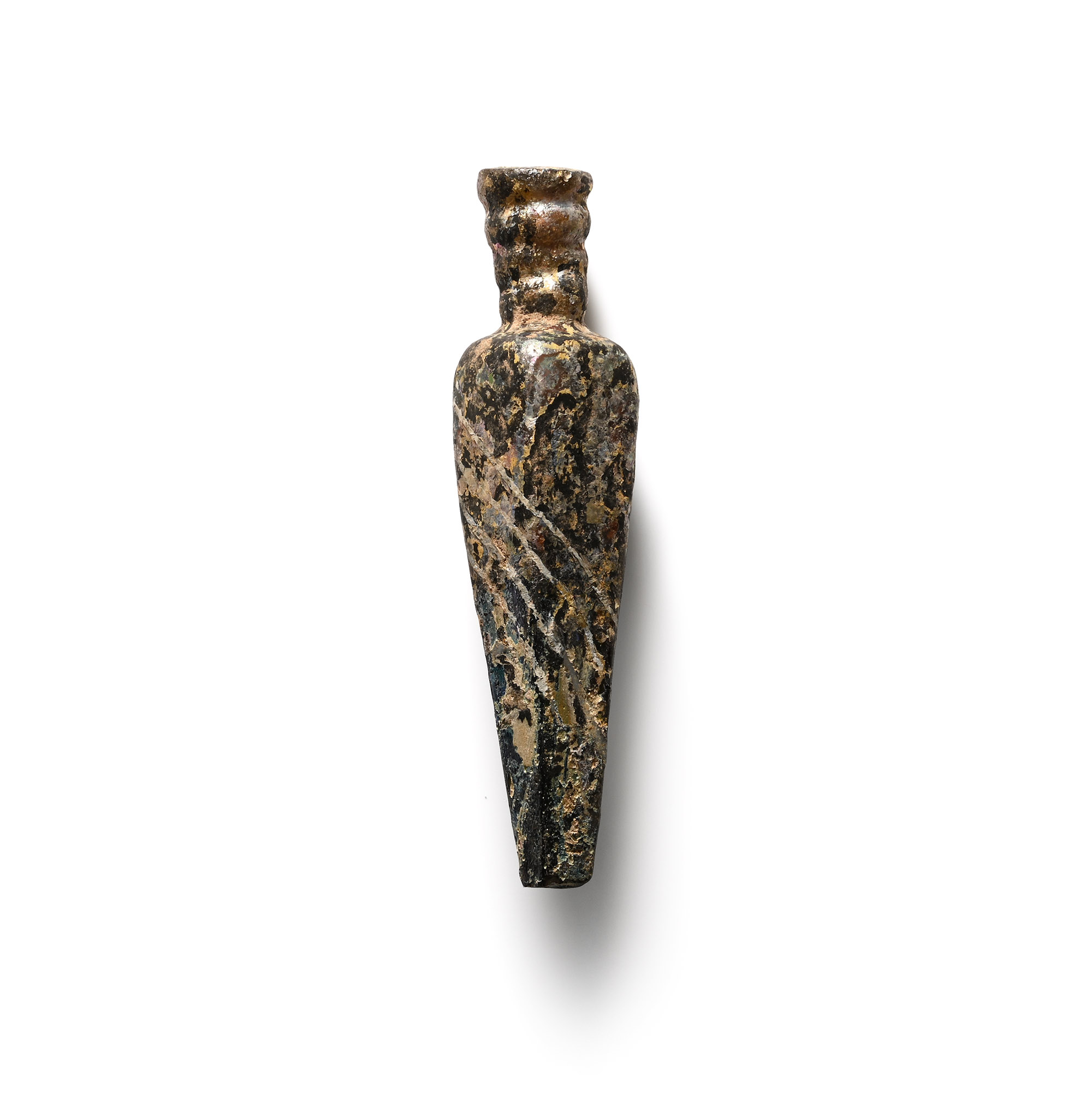 Western Asiatic Iridescent Green Glass Phial