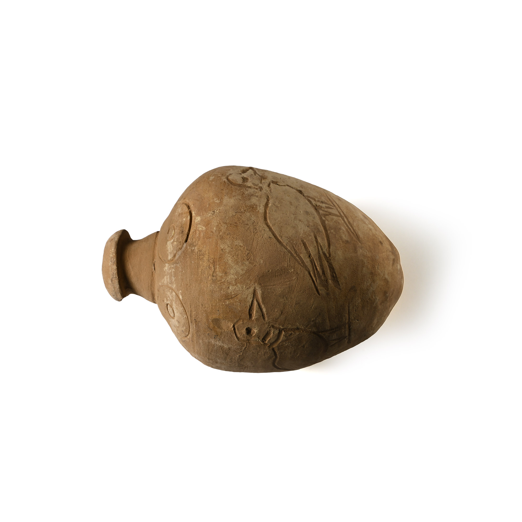 Byzantine 'Greek Fire' Ceramic Fire Bomb or Hand Grenade with Birds