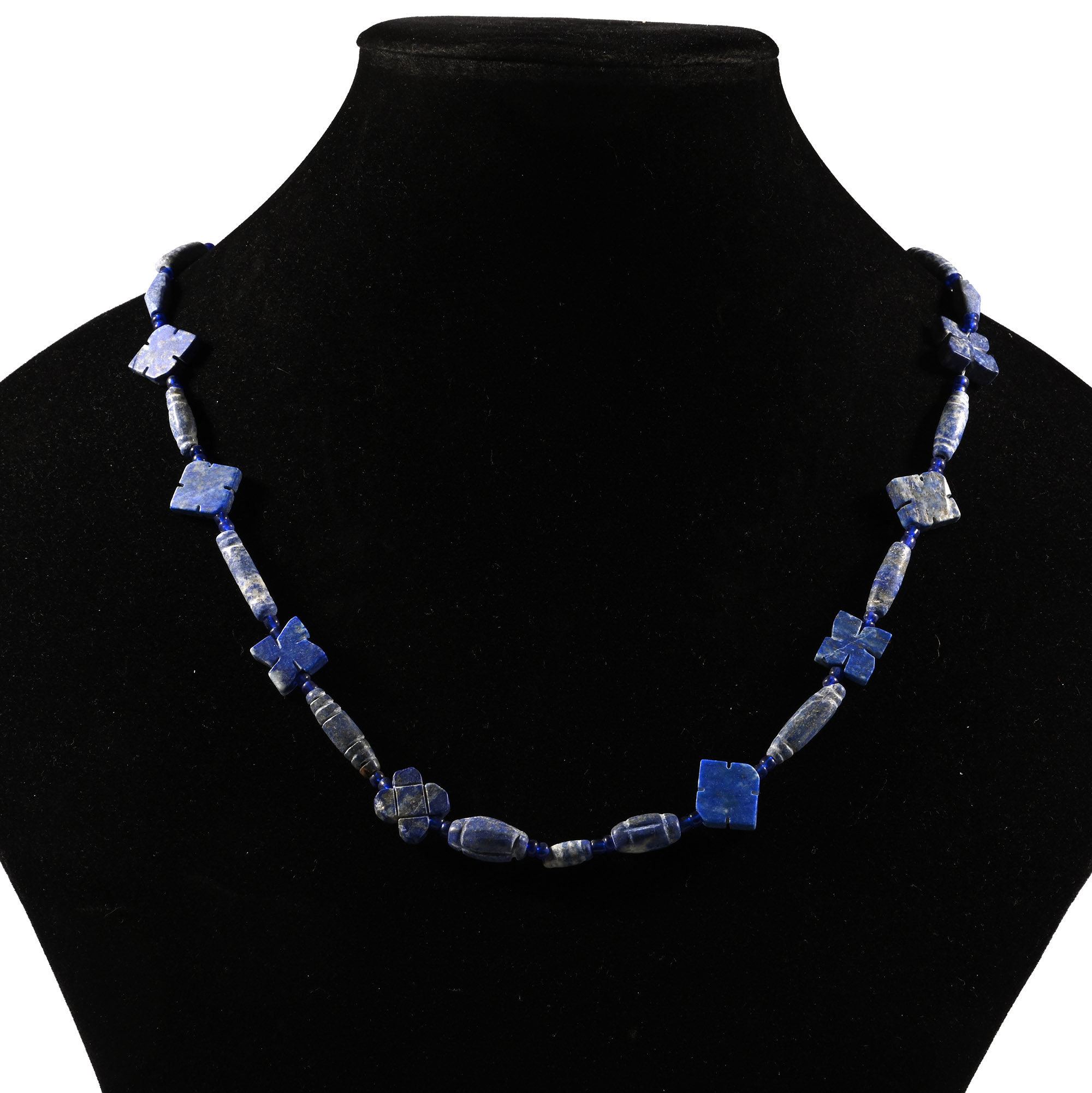 Bactrian Style Lapis Lazuli Bead Necklace String