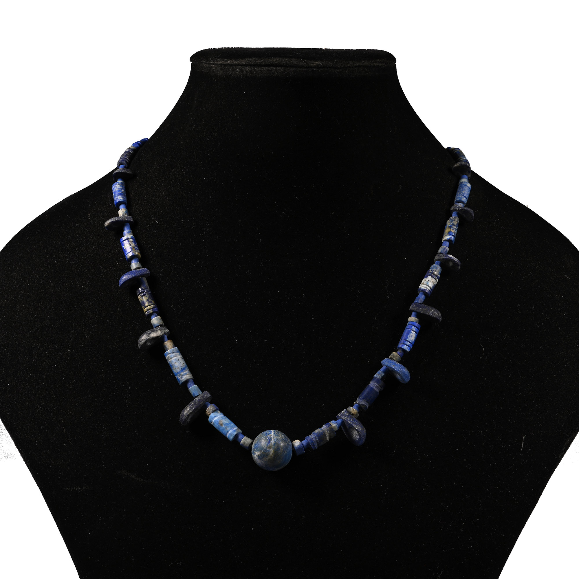 Bactrian Style Lapis Lazuli Bead Necklace String