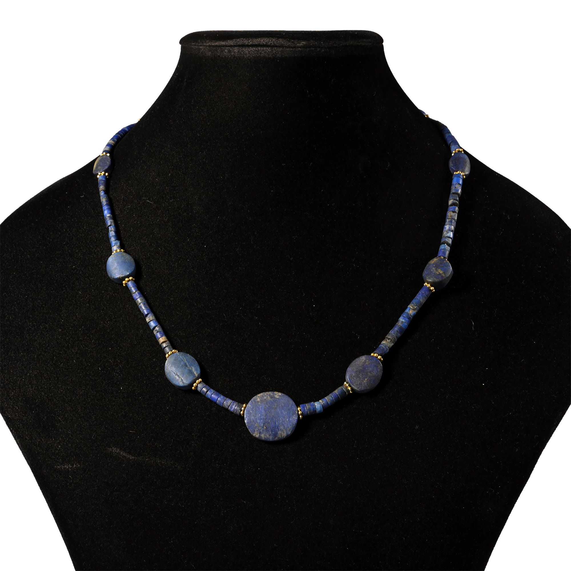 Bactrian Style Lapis Lazuli Bead Necklace String
