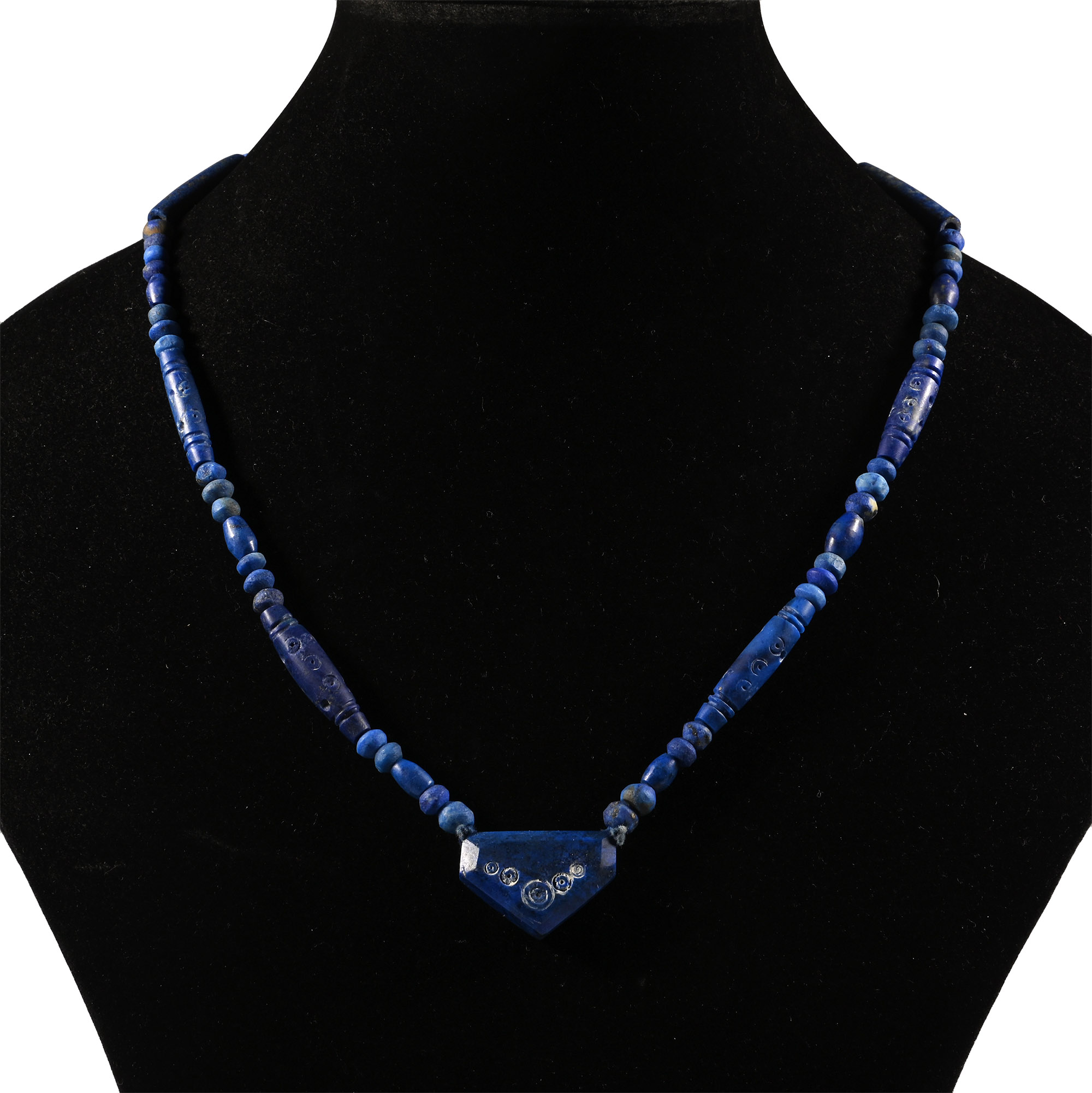 Bactrian Style Lapis Lazuli Bead Necklace String