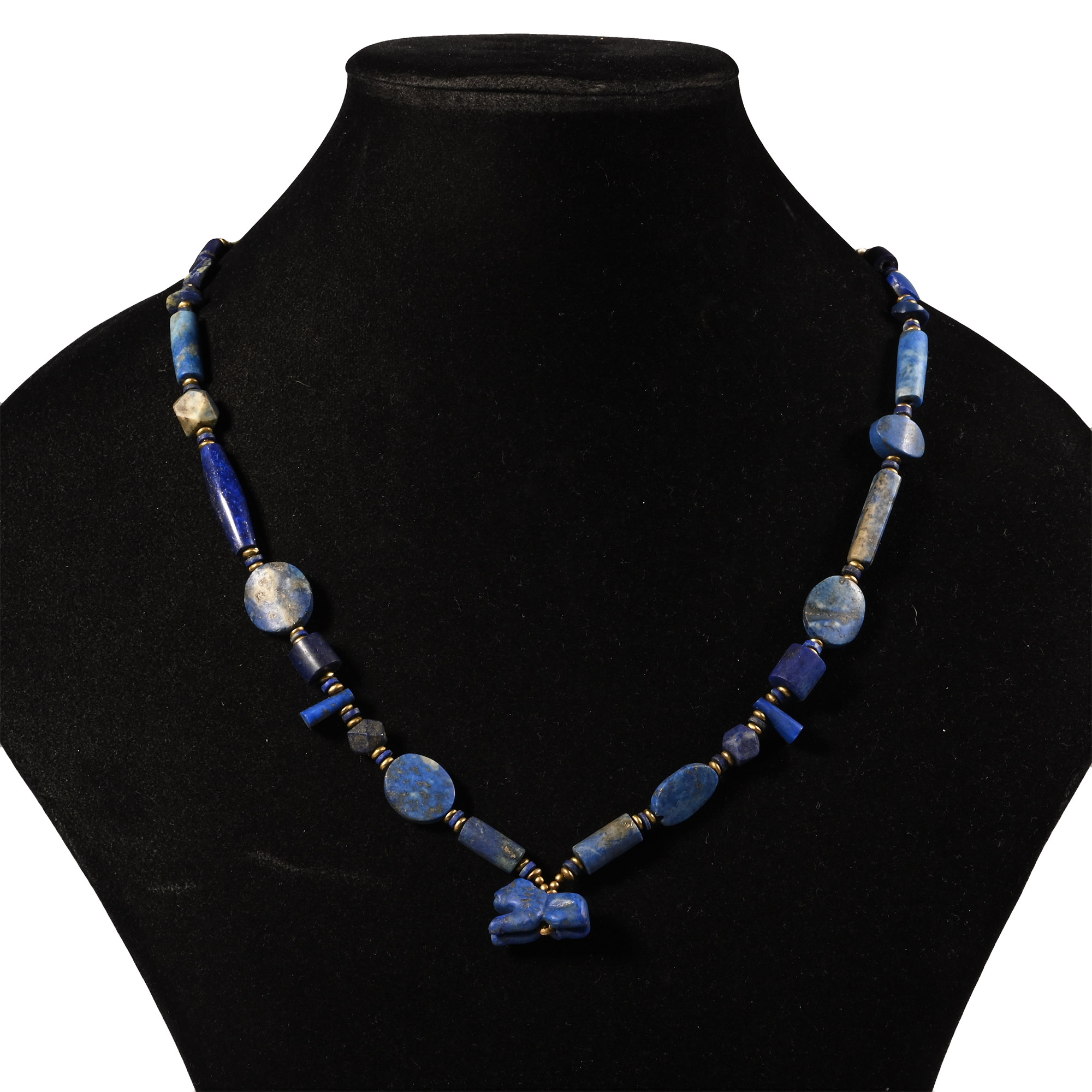 Bactrian Style Lapis Lazuli Bead Necklace String