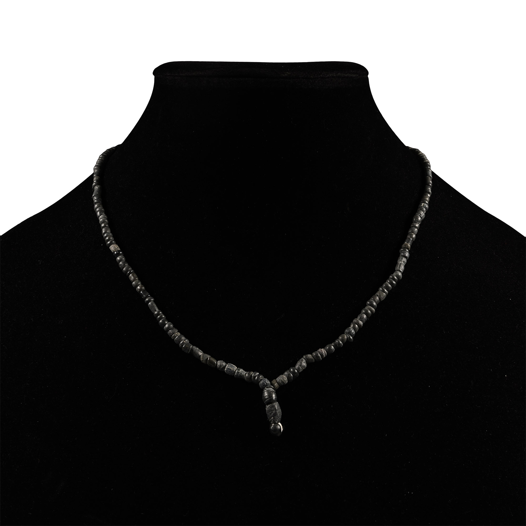 Roman Black Glass Bead Necklace String
