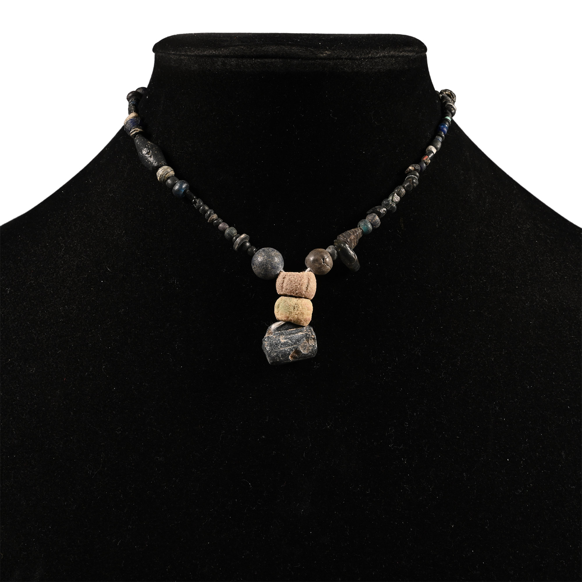 Roman Black Glass Bead Necklace String