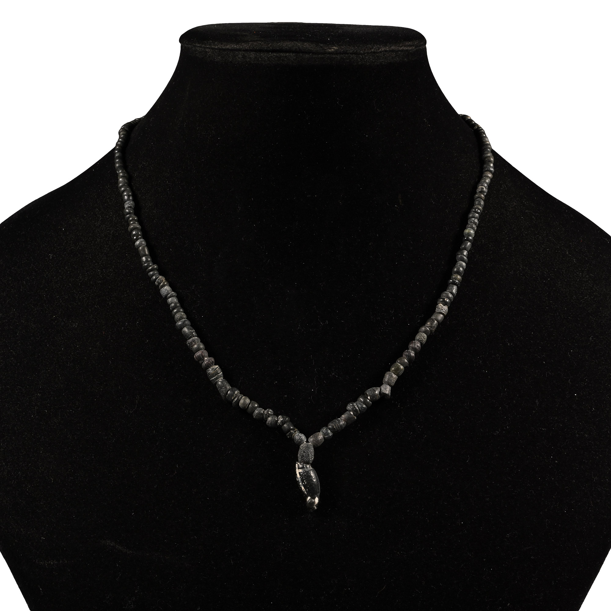 Roman Black Glass Bead Necklace String
