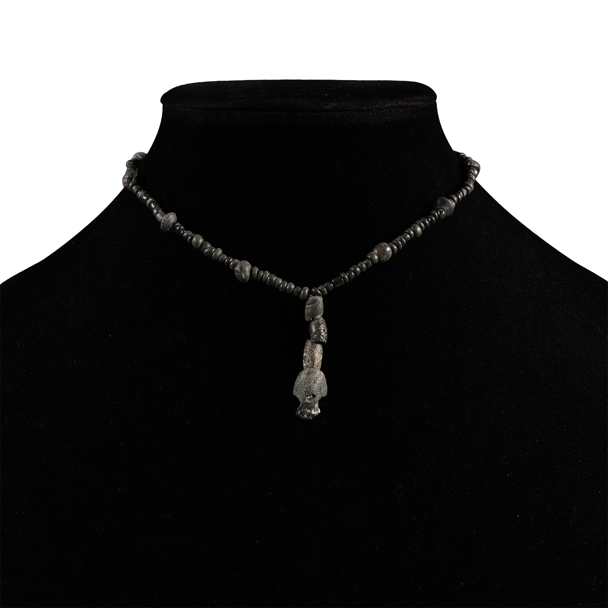 Roman Black Glass Bead Necklace String