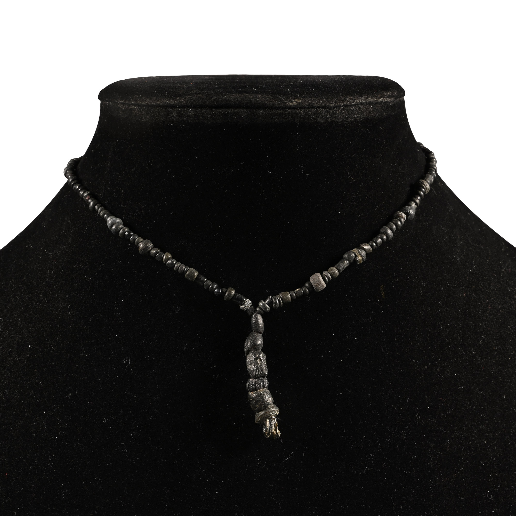 Roman Black Glass Bead Necklace String