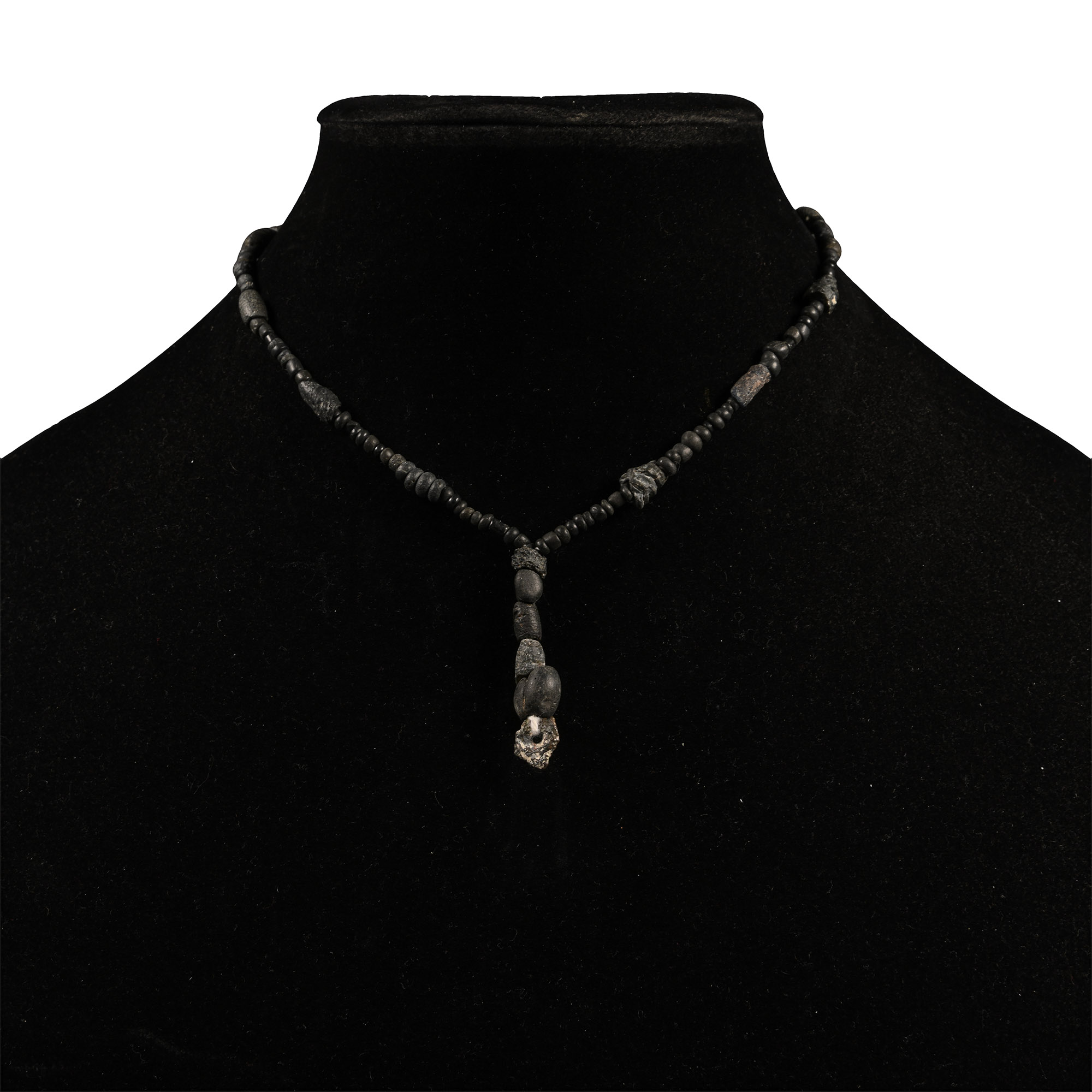 Roman Black Glass Bead Necklace String