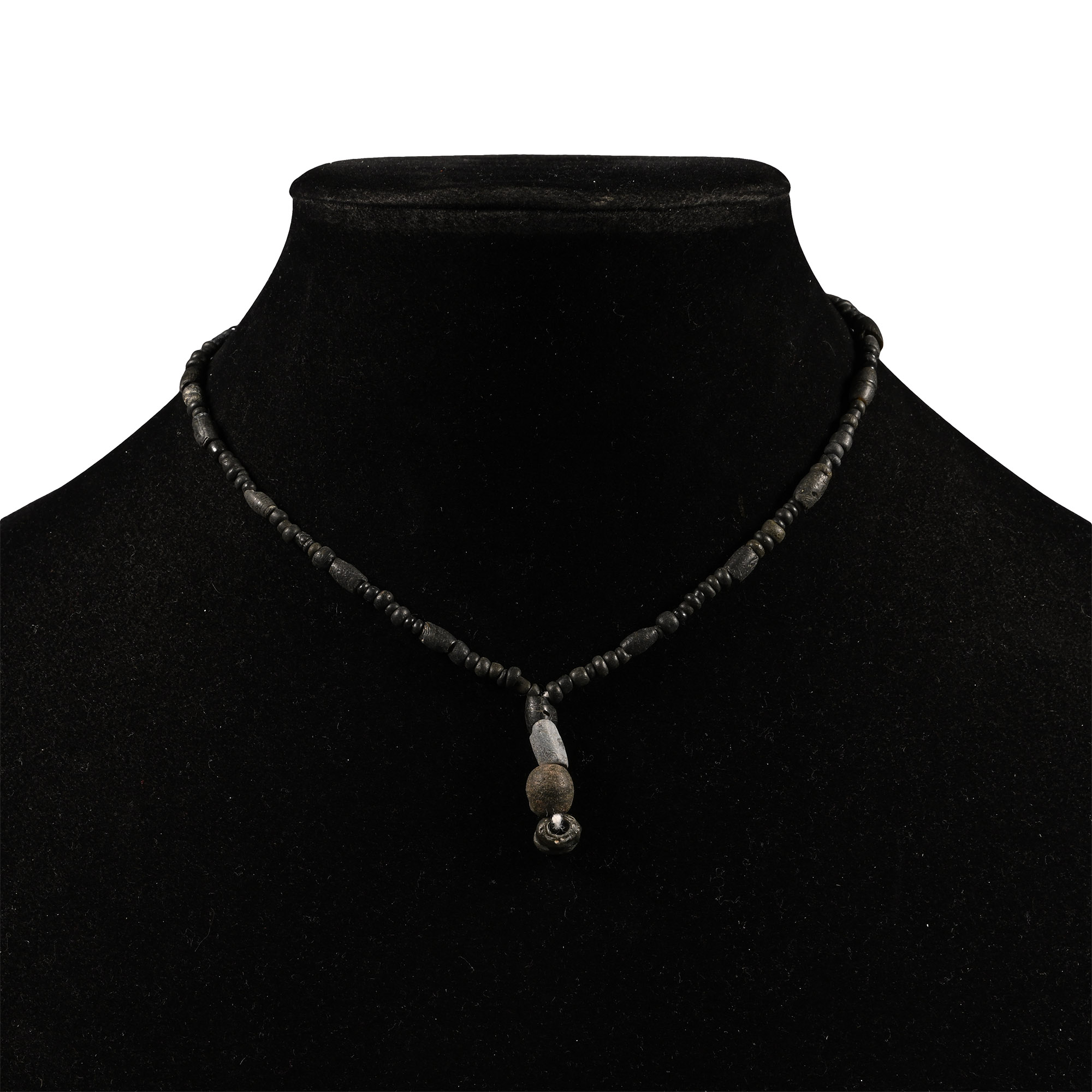 Roman Black Glass Bead Necklace String