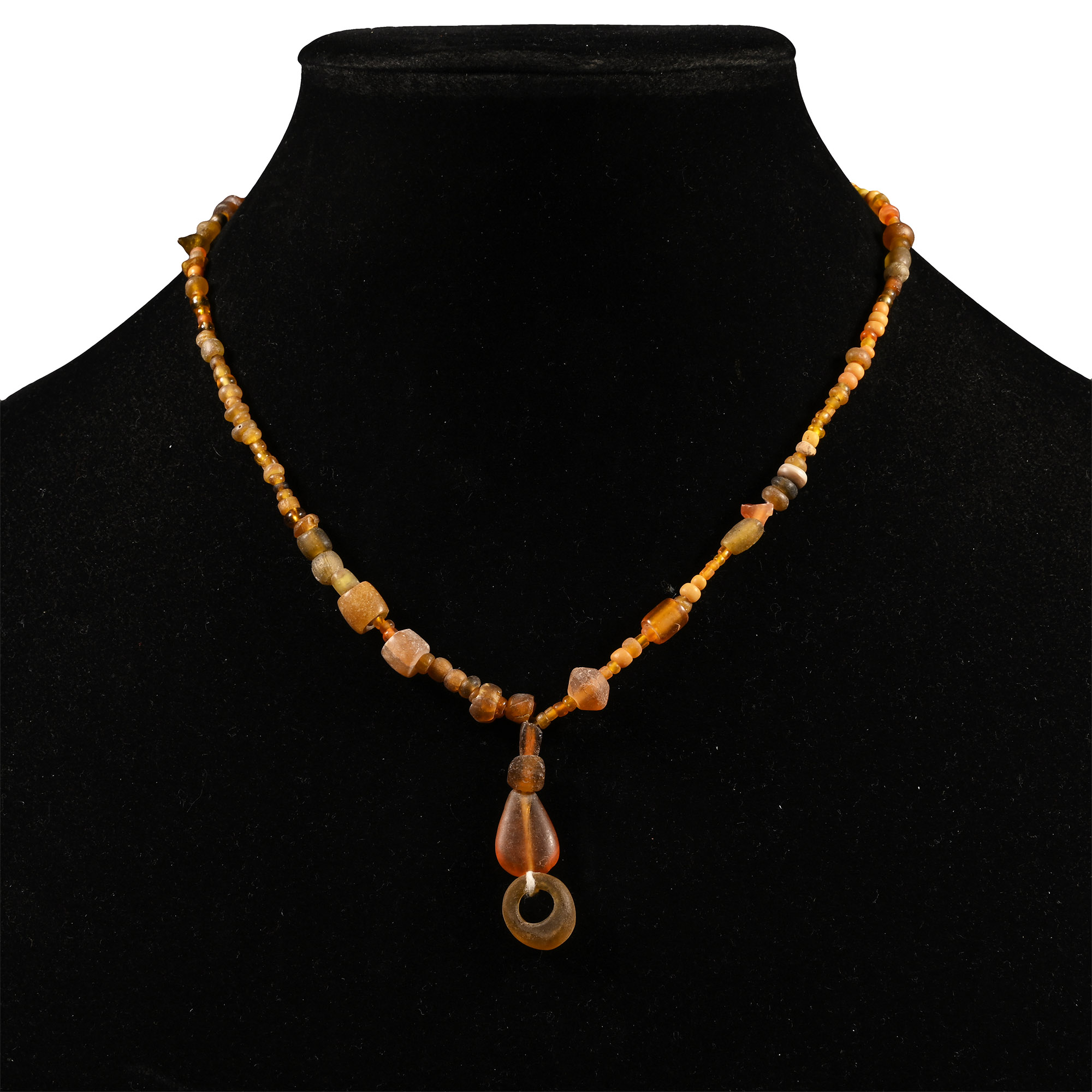 Roman Yellow Glass Bead Necklace String