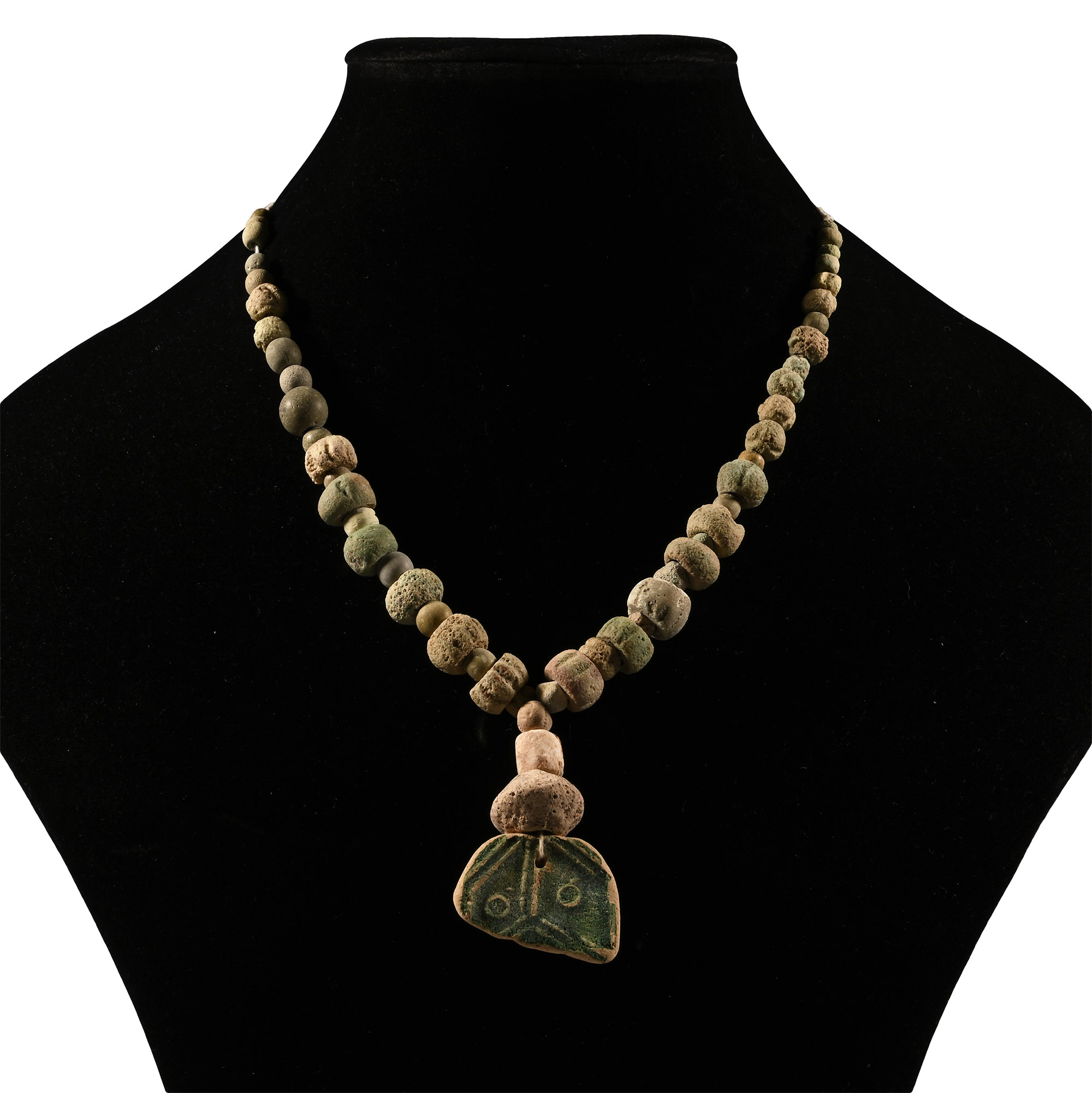 Western Asiatic Faience and Ceramic Bead Necklace String