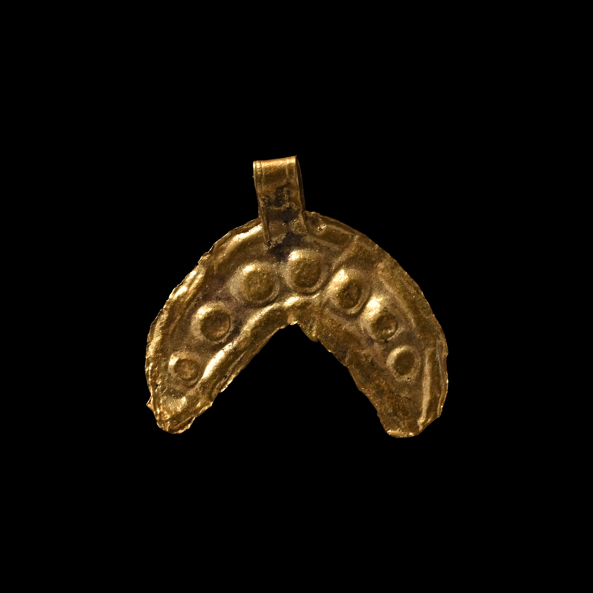 Roman Gold Lunar Pendant