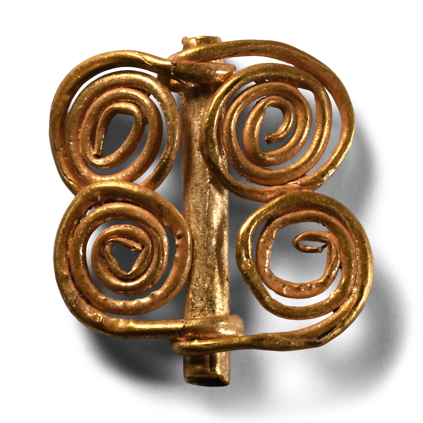 Mesopotamian Multi Spiral Gold Pendant Bead