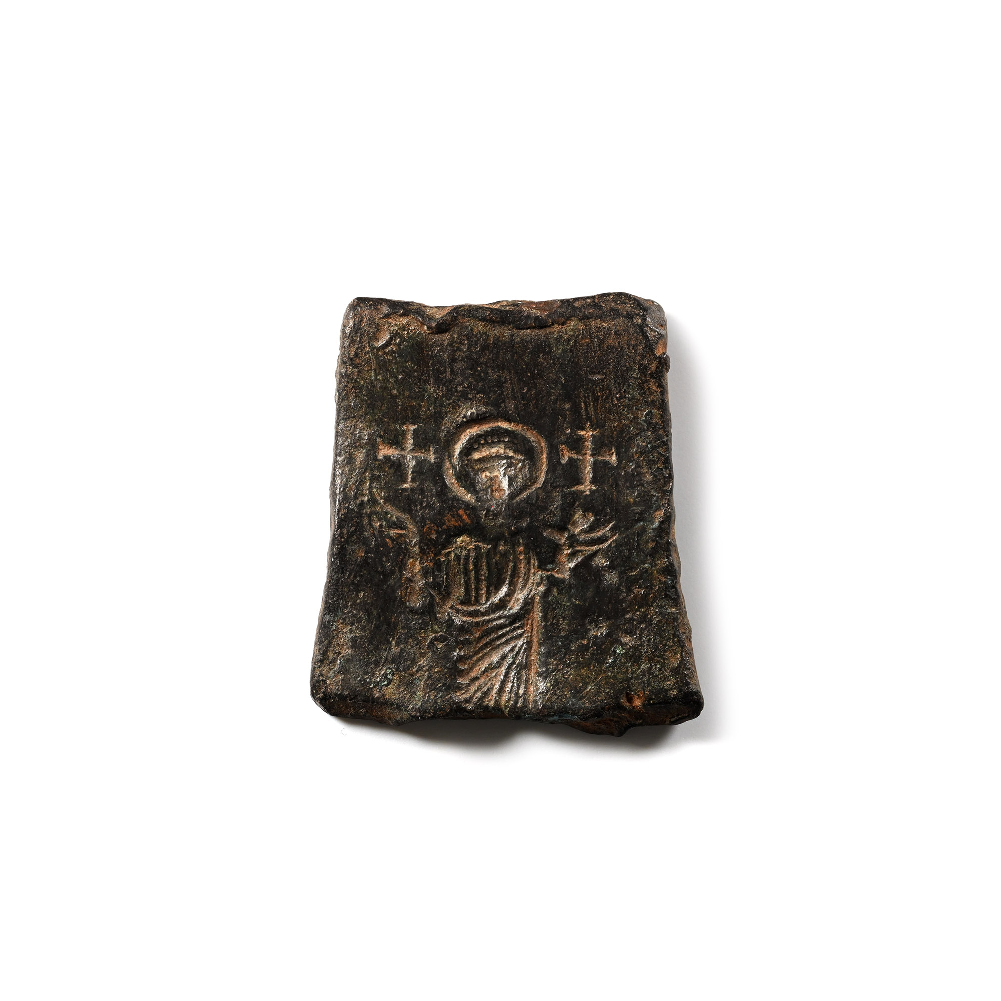 Byzantine Bronze Patrix Die of a Saint