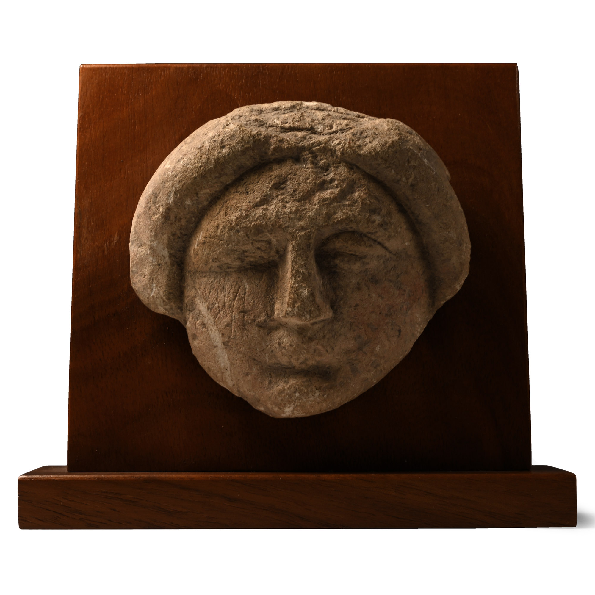 Romano-Celtic Terracotta Face of a Goddess