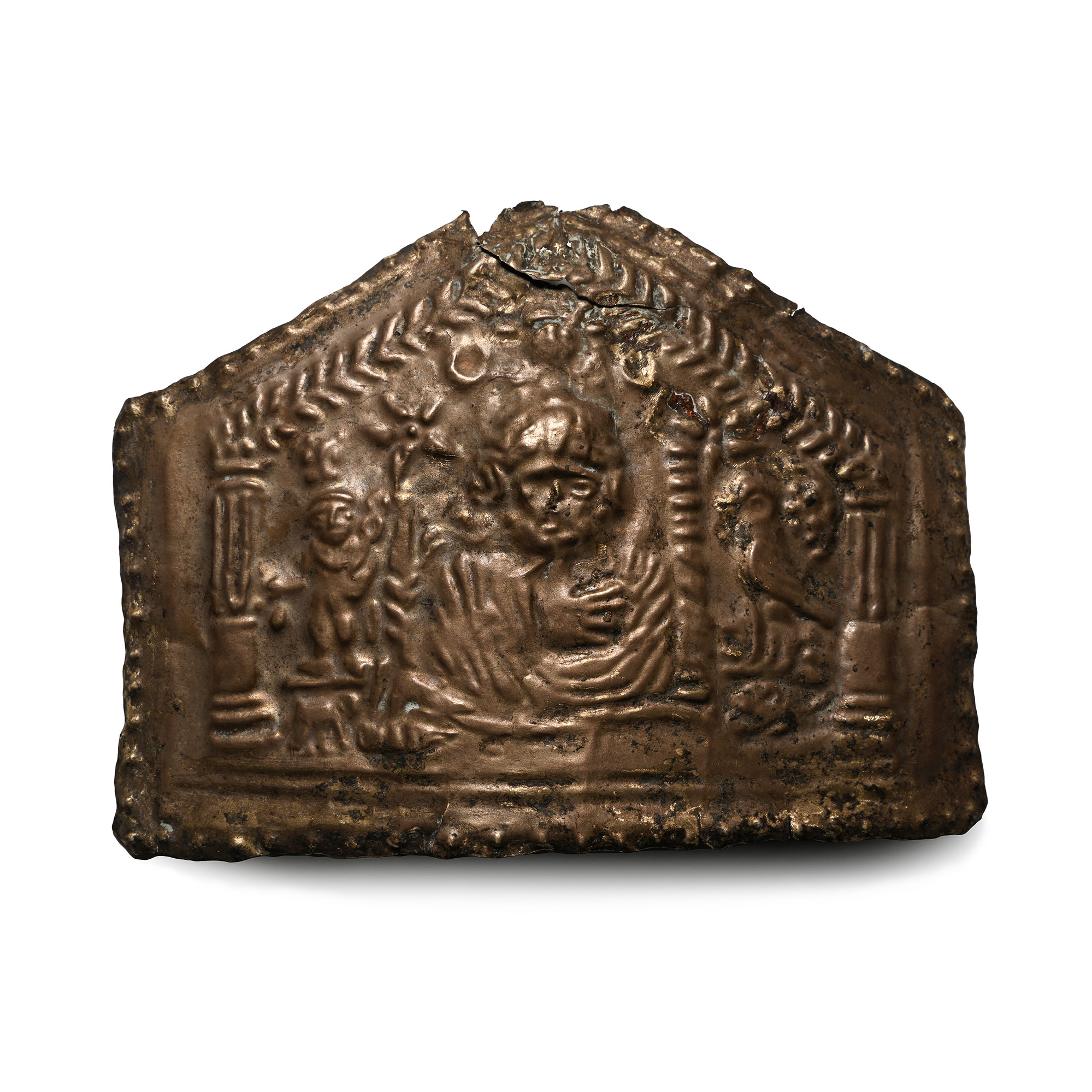 Late Roman Silver Plaque with Figures