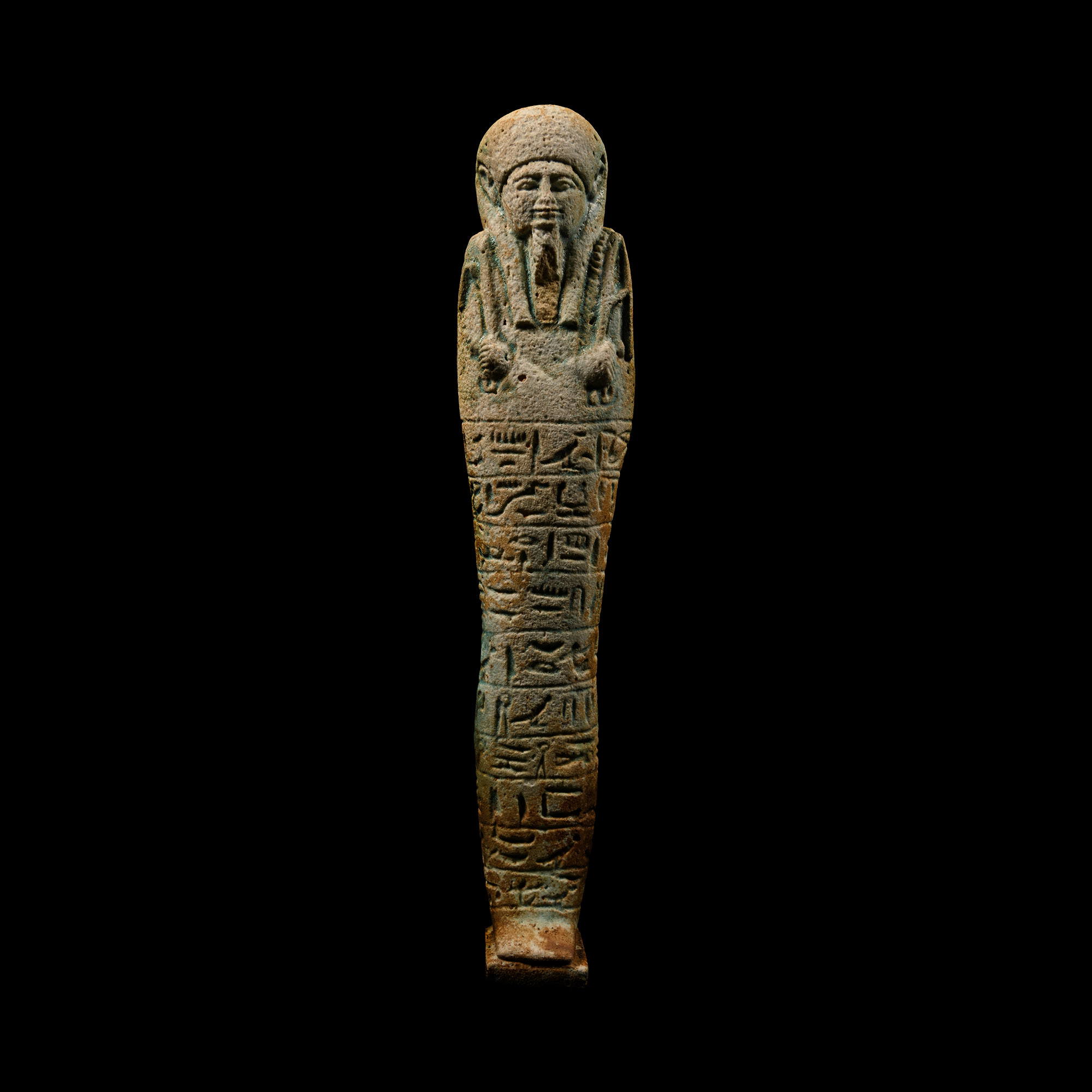 Egyptian Blue Glazed Hieroglyphic Shabti for Ta-Amun