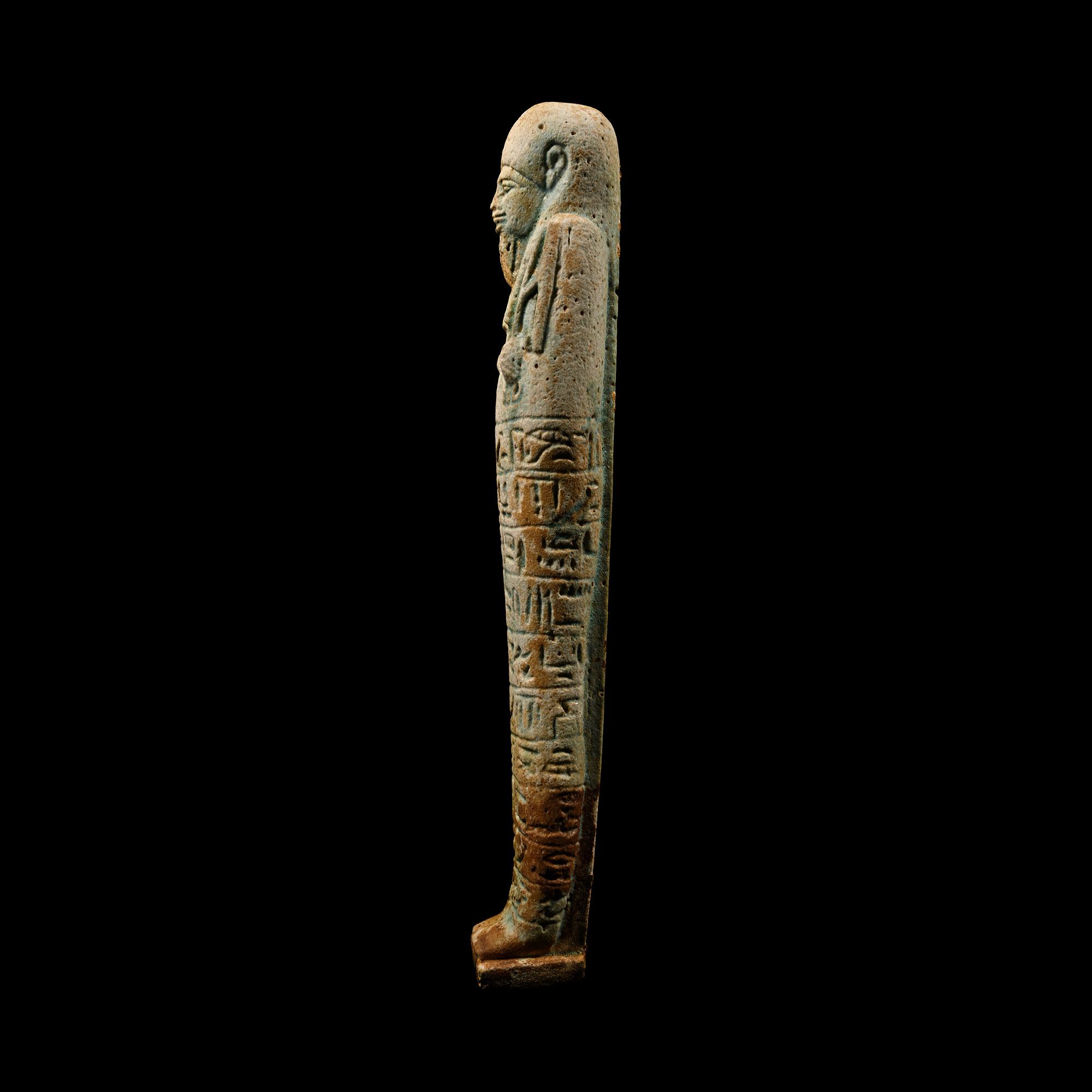 Egyptian Blue Glazed Hieroglyphic Shabti for Ta-Amun