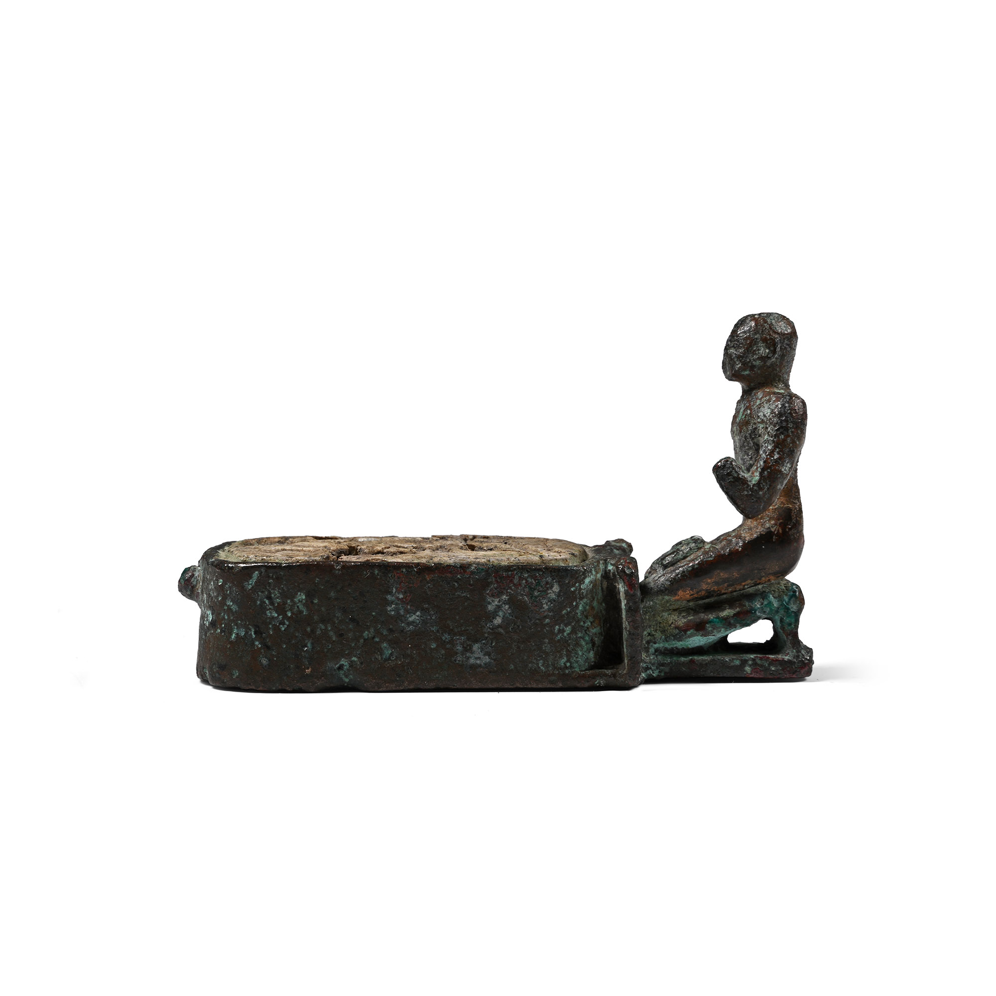 Egyptian Bronze Offering Table with Ramesses II Cartouche