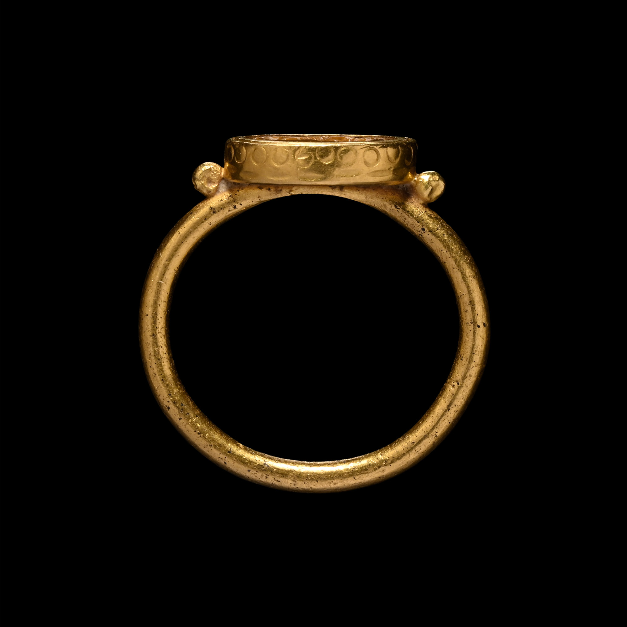 Yellow Jasper Lion Gemstone in Gold Ring